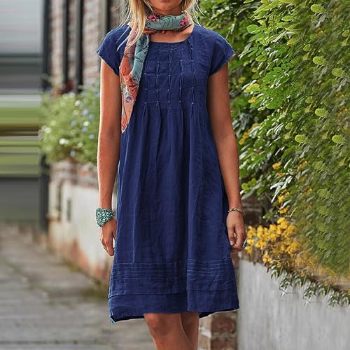 Linen Dress Navy