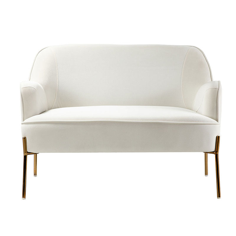 Stylish Africa Contemporary Velvet Loveseat Sofa - Modern Velvet Upholstered 2-Seater Couch for Living Room, Lounge & Home Decor