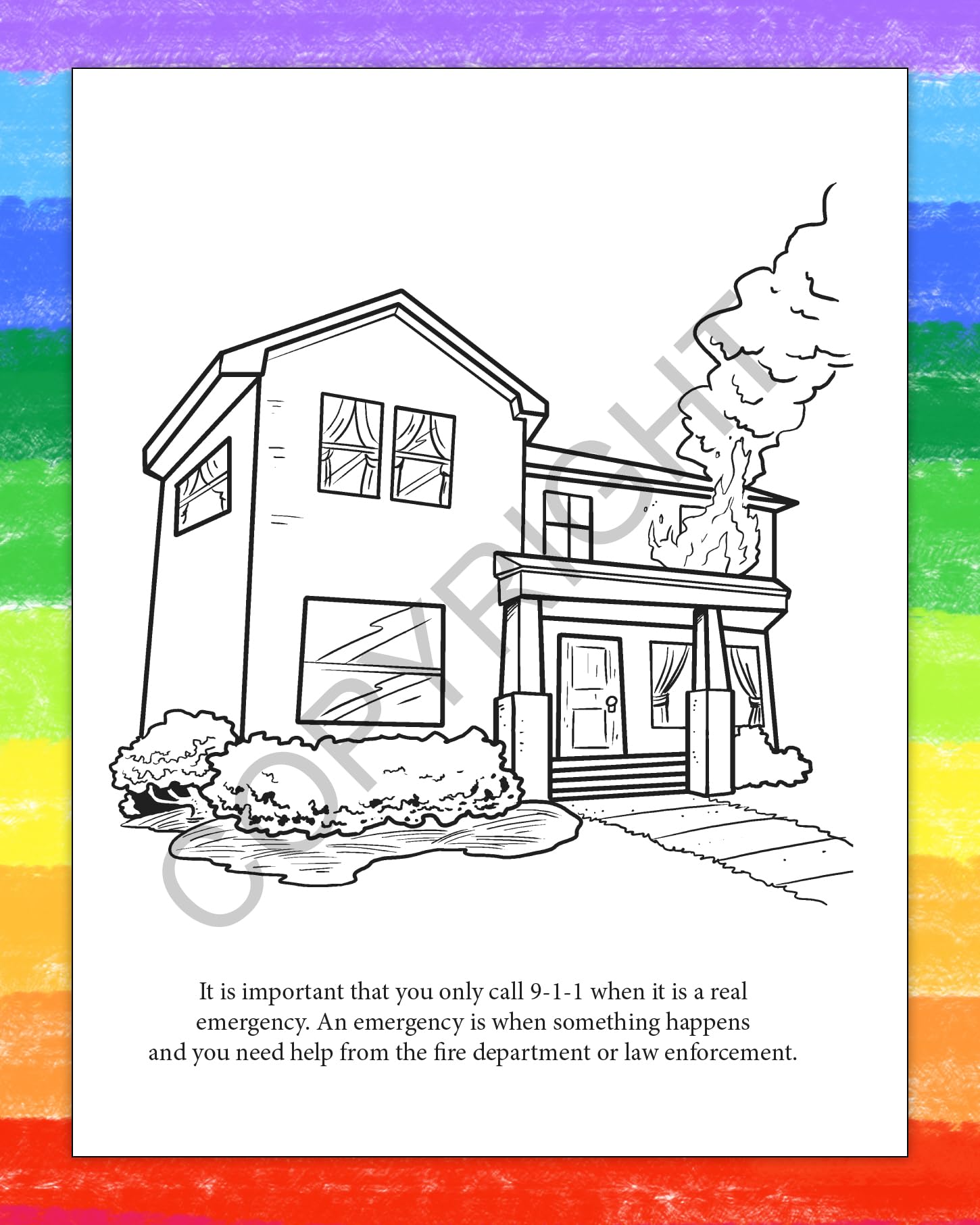 ZOCO - 250 Bulk Pack Emergency & 911 Educational Coloring Books for Kids - Police Handouts, Community Relations with Games, Puzzles & Activities (No Crayons Included) - Perfect for School Safety Programs, Community Events & First Responder Outreach