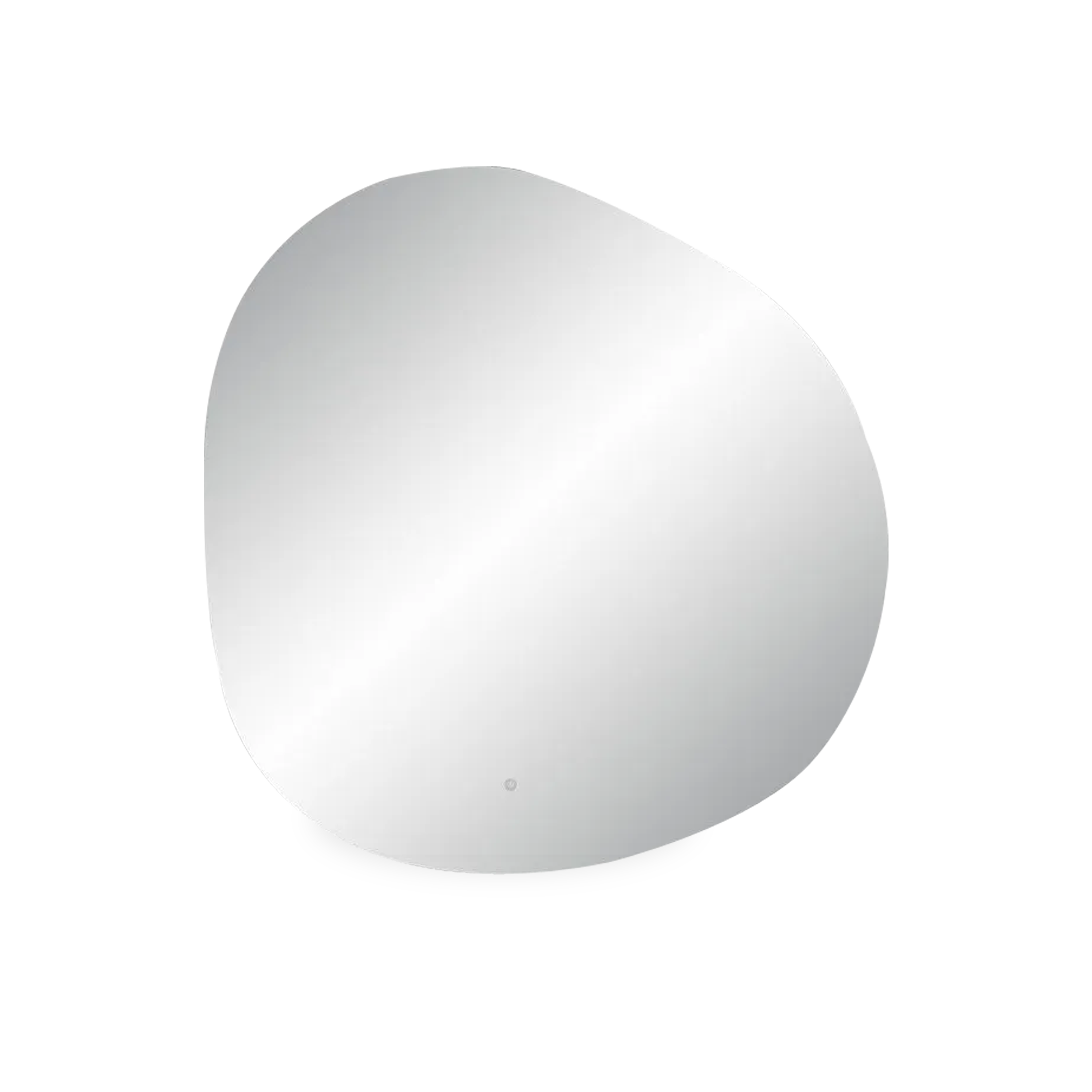 Round Organic Backlit Wall Mirror - Modern Vanity Mirror with LED Lights for Makeup, Bathroom, and Bedroom Decor - Perfect for Selfie Lighting & Home Styling