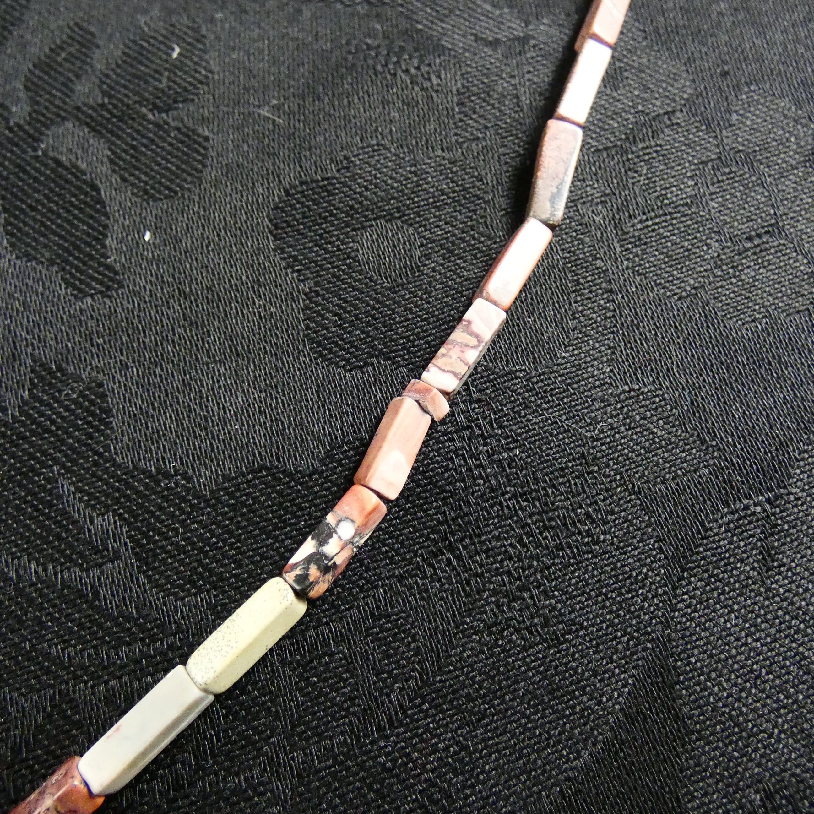 Dendritic Jasper 8mm Rectangle Beads Strand - Natural Stone Beads for Jewelry Making, DIY Bracelets, Necklaces & Healing Crystal Crafts | Perfect for Meditation, Energy Healing & Spiritual Gifts