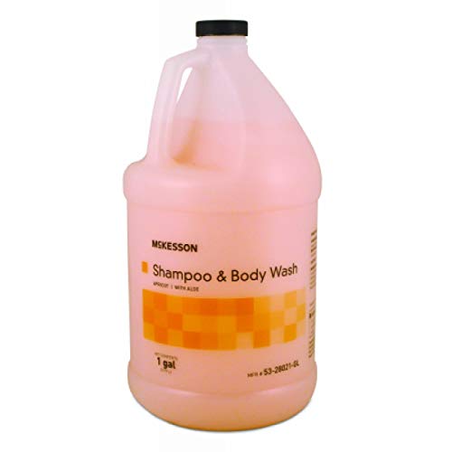 McKesson Apricot Scented Shampoo & Body Wash - 1 Gallon Jug | Gentle Cleansing for All Skin & Hair Types | Perfect for Salons, Spas & Home Use