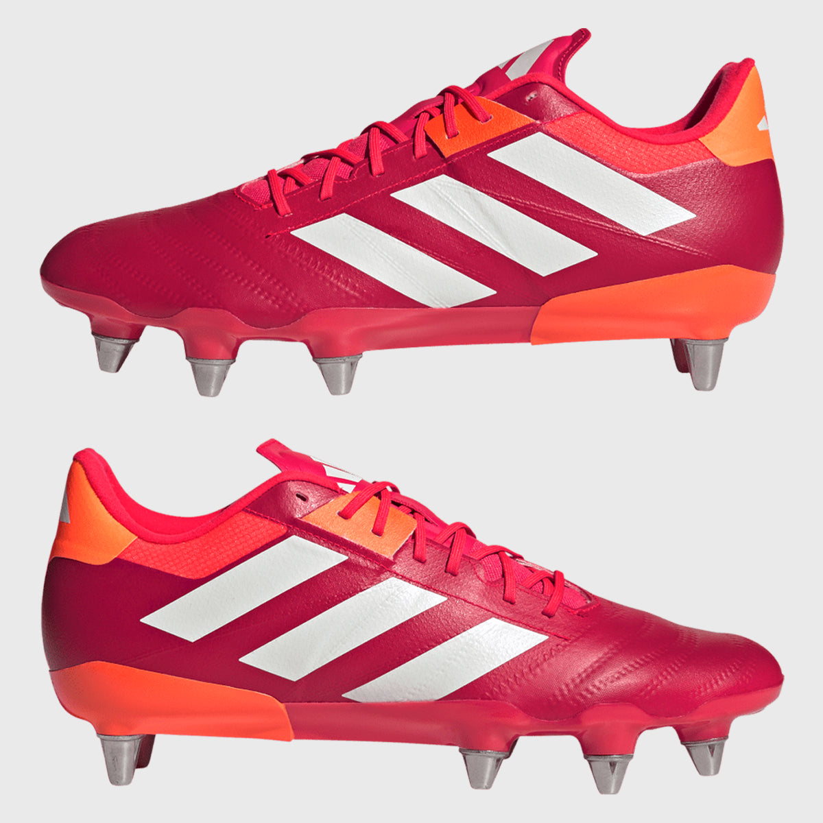 Adidas Kakari RS SG Rugby Cleats - Men's Rugby Boots for Firm Ground, Lightweight & Durable, Lucid Red - Perfect for Rugby Matches & Training Sessions