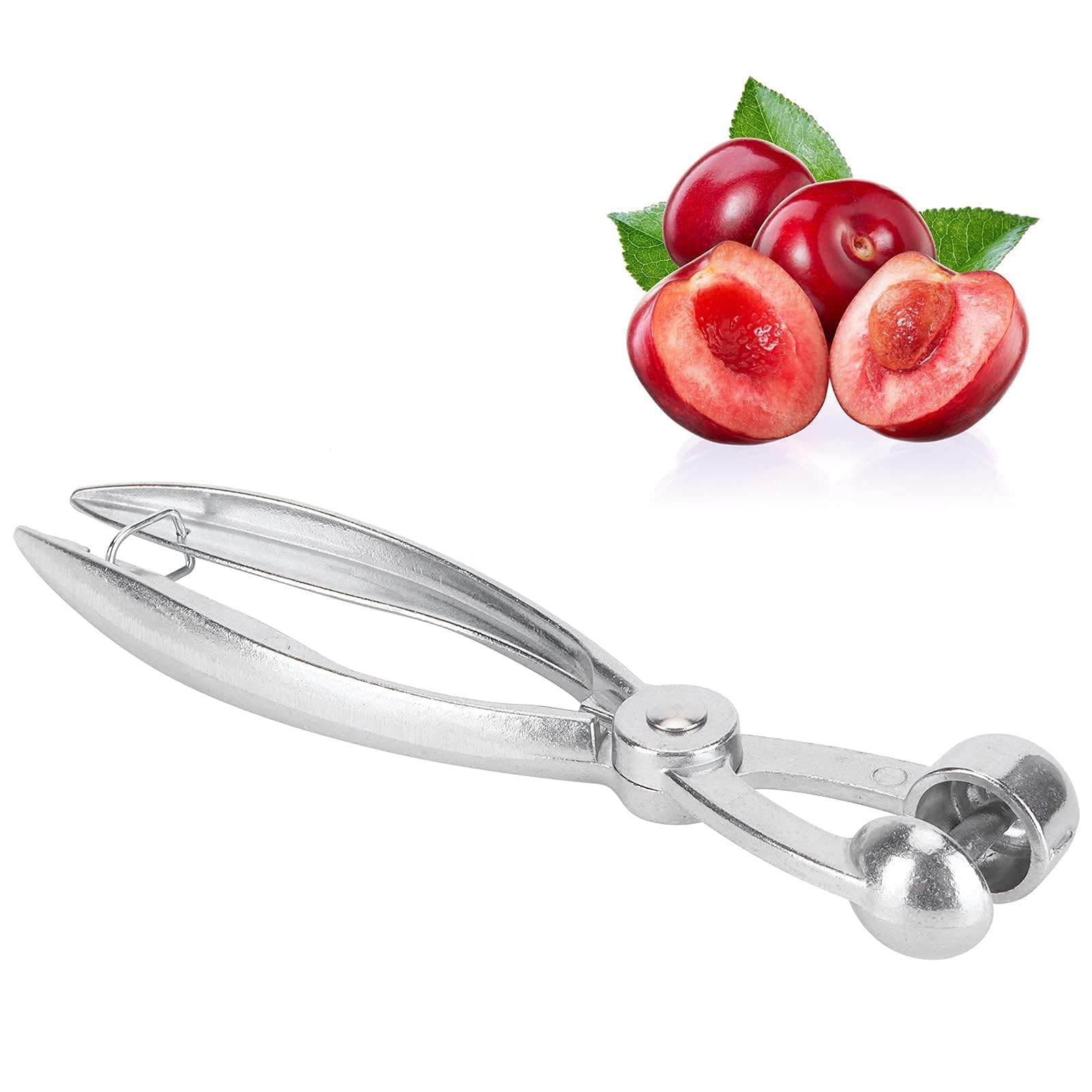 2PCS Cherry Pitter Tool - Aluminum Alloy Seed Remover for Cherries & Olives - Kitchen Essentials