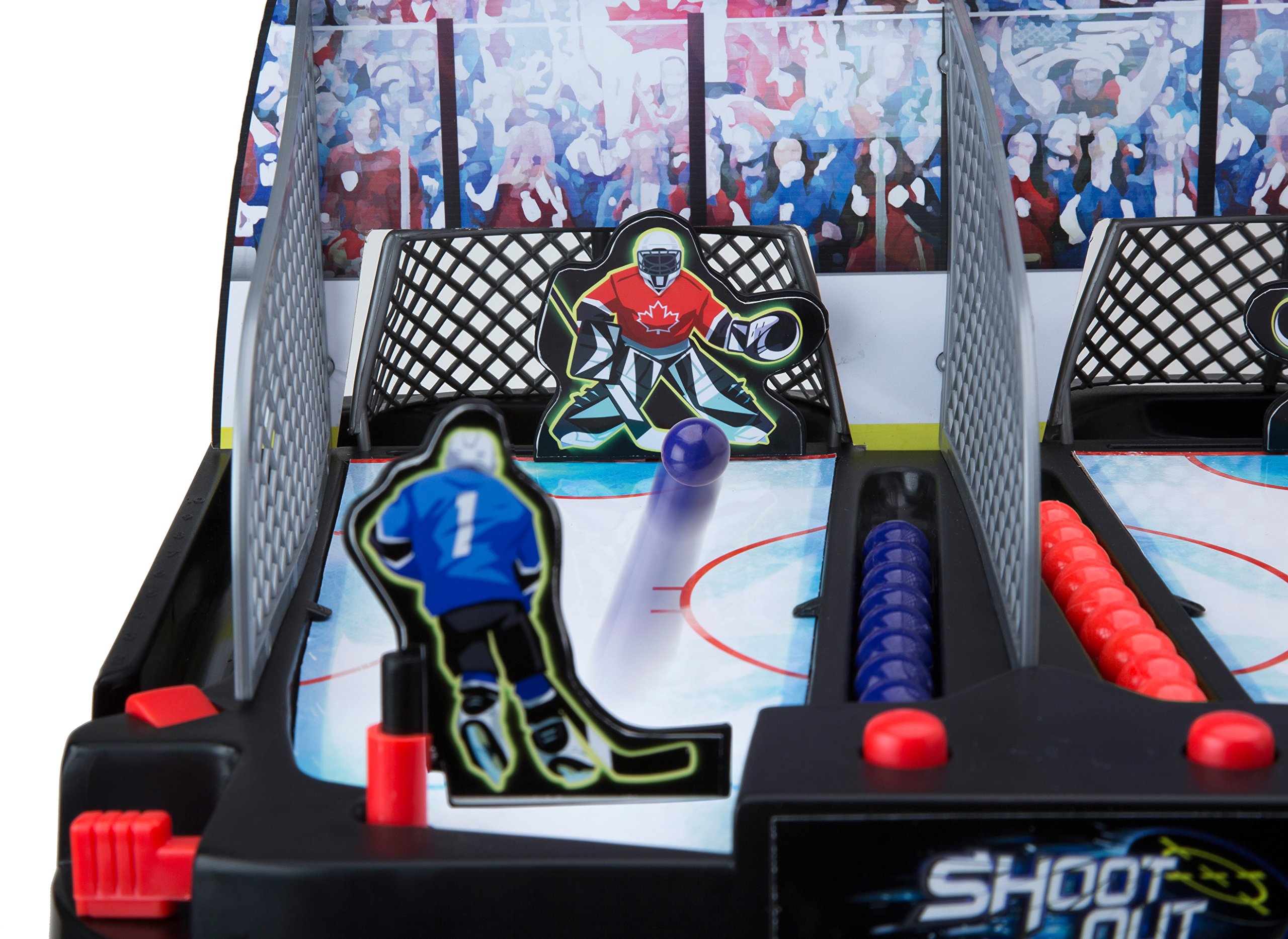 ALEX Toys Motorized Shoot Out Hockey Game - Electric Tabletop Hockey for Kids & Adults - Fun Indoor Sports Toy for Family Game Nights & Birthday Parties