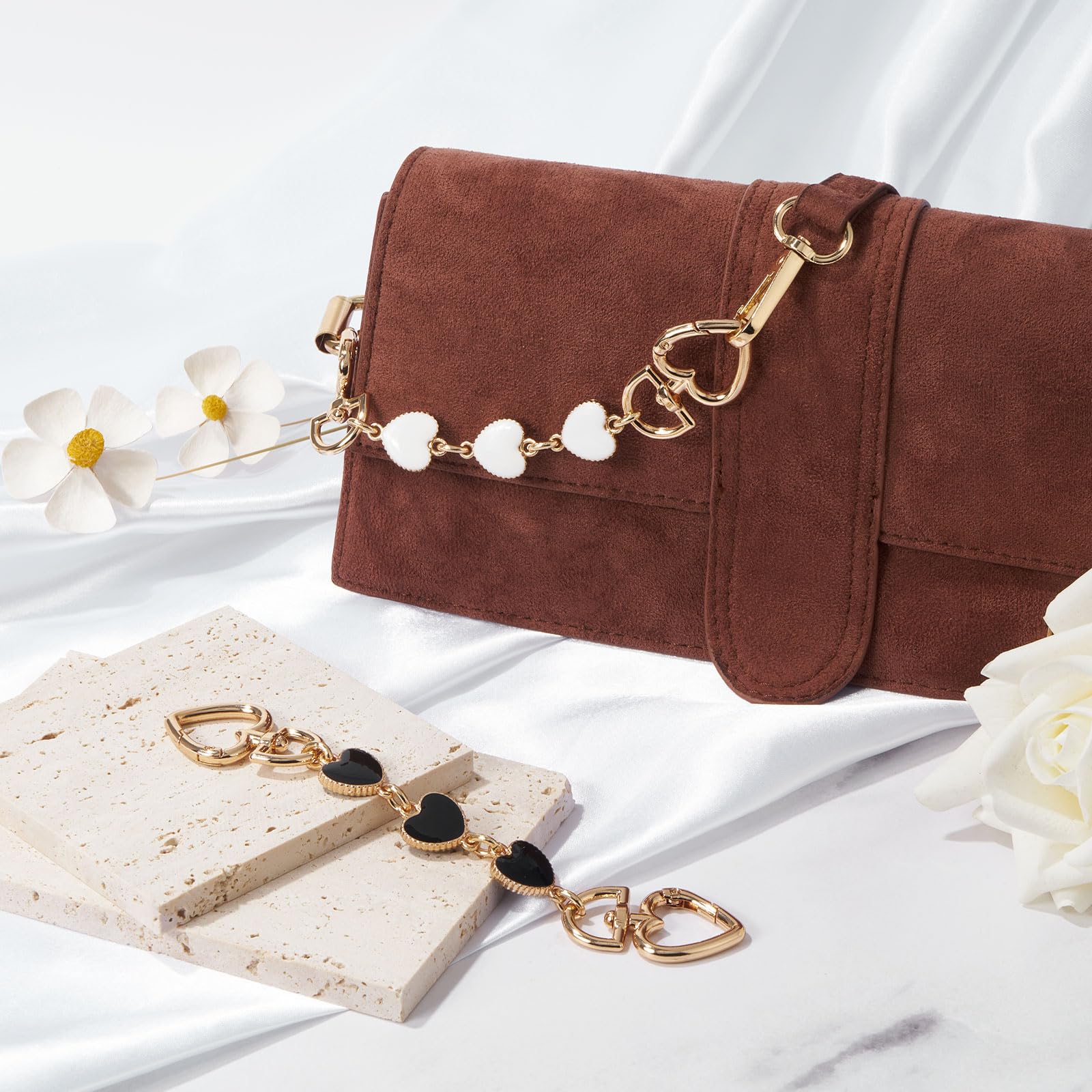 ZOOEASS Bag Extender Chain - Adjustable Purse Strap Extender for Crossbody Bags, Handbag Charms & Decorative Accessories | Replacement Purse Straps for Women | Perfect for Everyday Use, Travel & Fashion Accessorizing