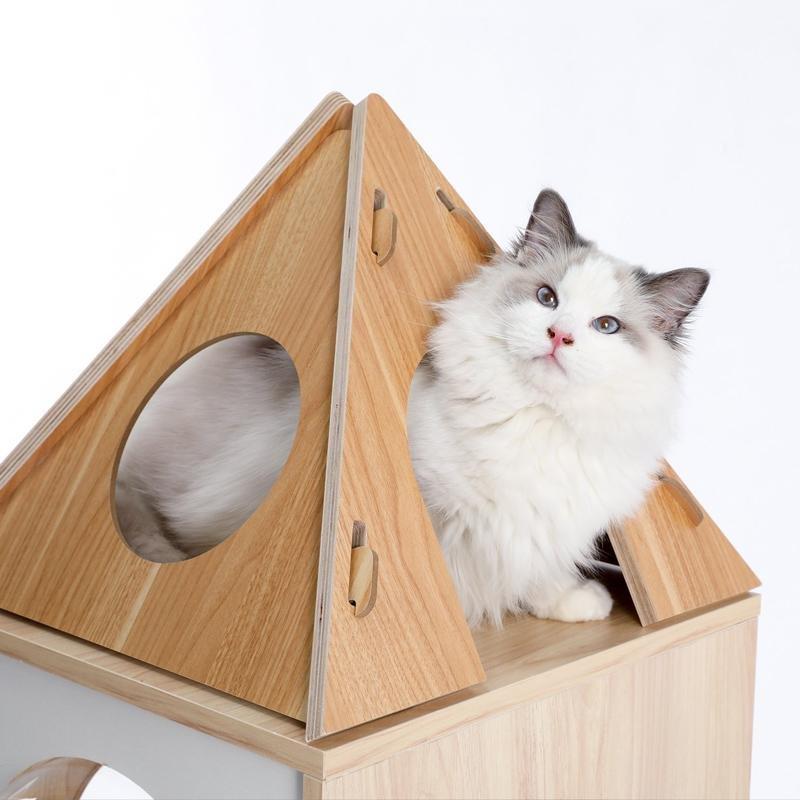 Premium Cat Tree Scratching Post with Condo - Durable & Tall Cat Tower for Indoor Cats - Perfect for Play, Climbing, and Relaxing at Home
