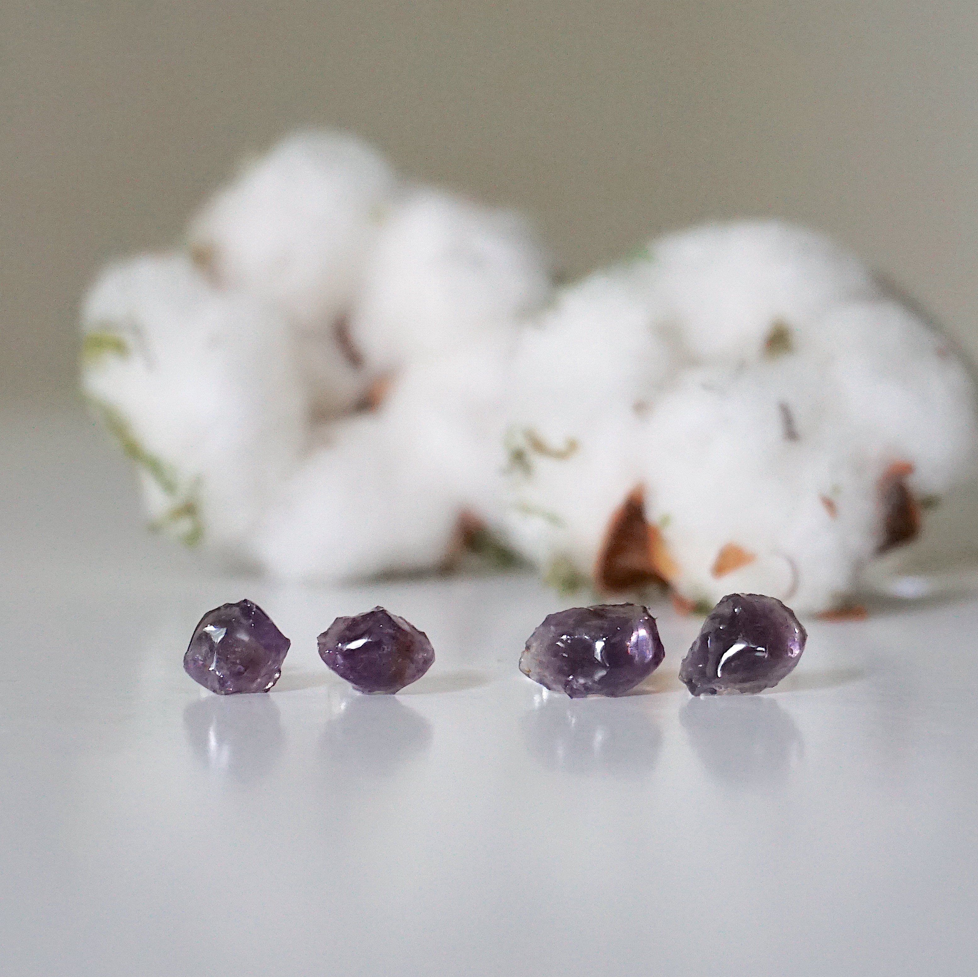 Natural Amethyst Stud Earrings for Women - Hypoallergenic Post Earrings for Sensitive Ears - Perfect for Everyday Wear, Office & Special Occasions