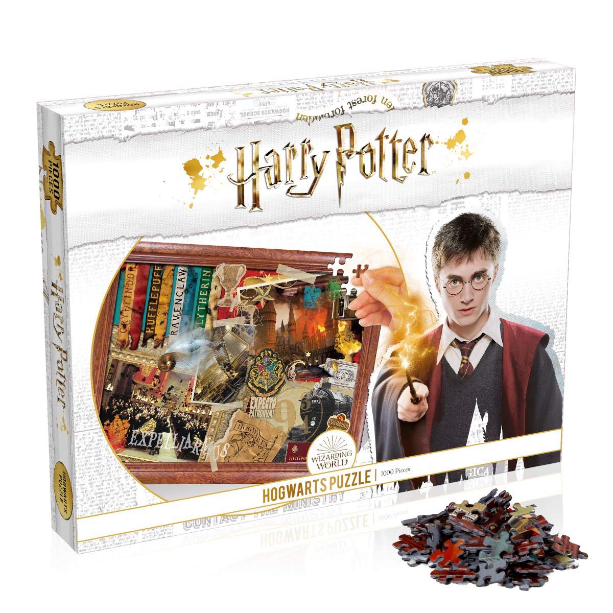 Harry Potter Hogwarts 1000 Piece Jigsaw Puzzle by Winning Moves Games - Perfect for Family Game Nights and Relaxing Indoor Activities