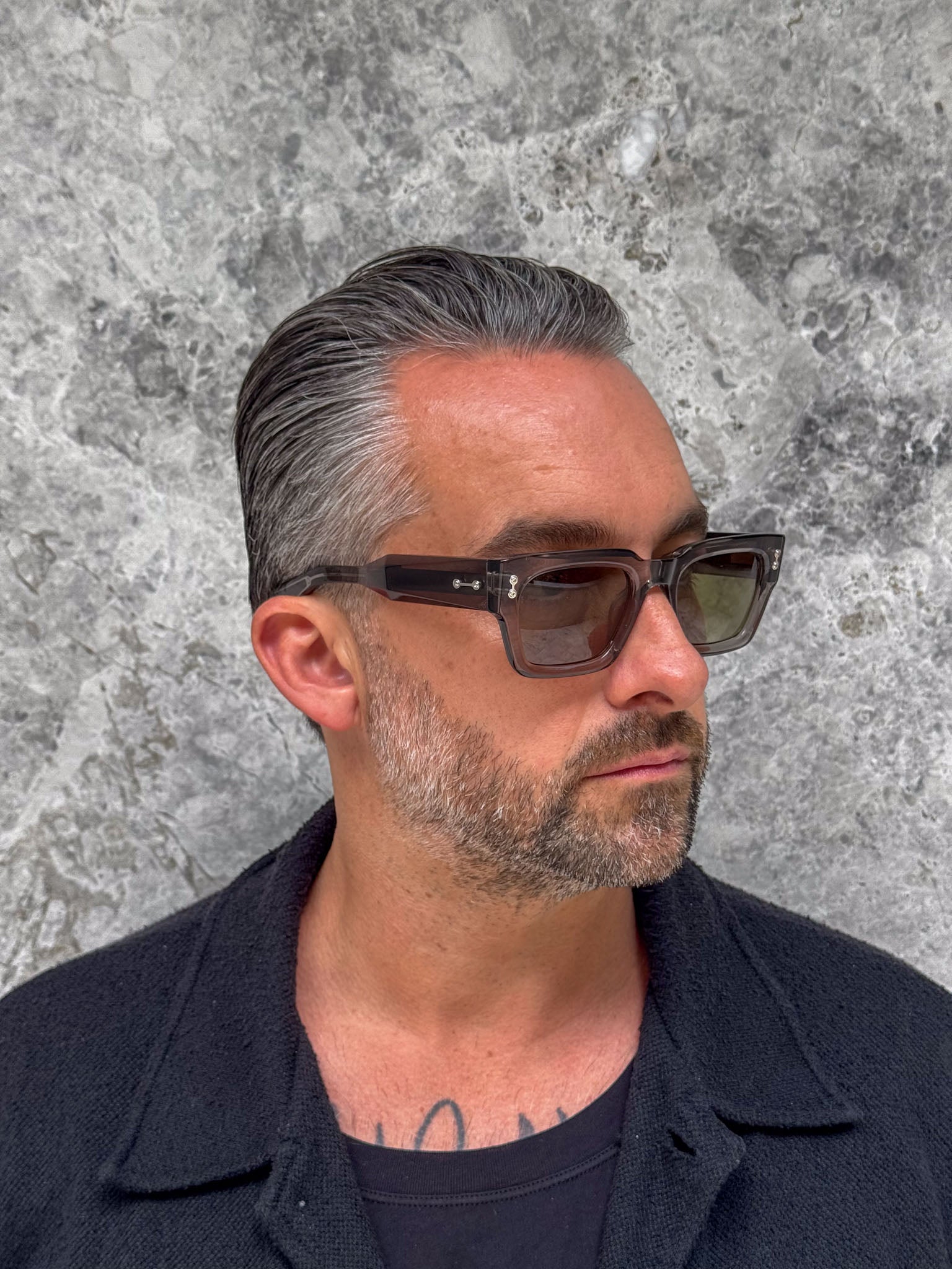 Akoni Cosmo AKS 114C 52mm Crystal Grey Green Sunglasses - Stylish UV Protection Shades for Outdoor Activities & Driving