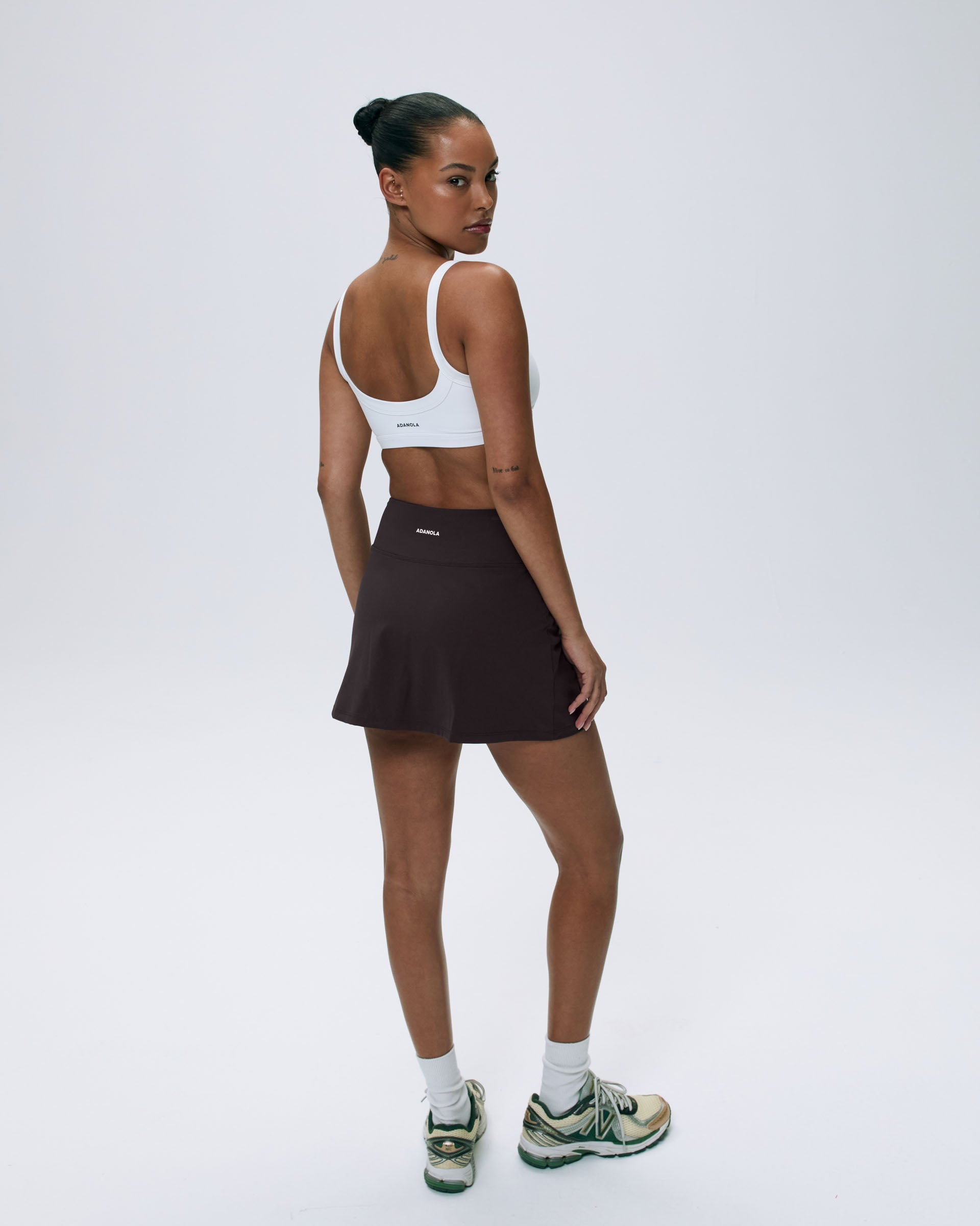 Ultimate A-Line Mini Skirt for Women - Coffee Brown High Waist Stretchy Denim Skirt | Perfect for Casual Outfits, Date Nights & Summer Fashion