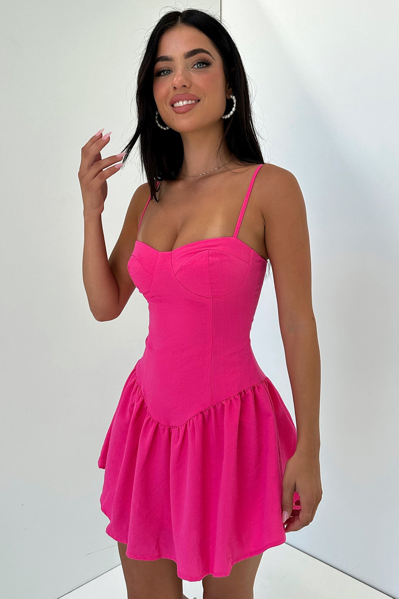 Lahana Women's Pink Floral Summer Dress - Lightweight & Comfortable for Beach, Vacation, and Casual Outings