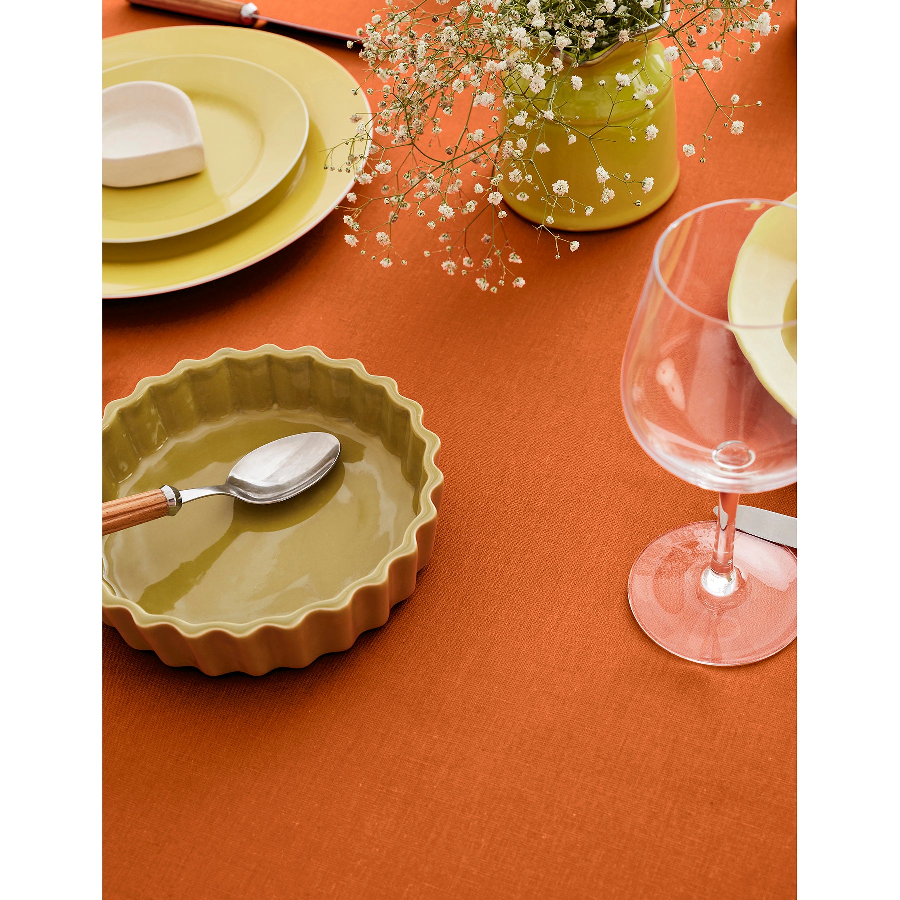 Premium Dru Cotton Linen Tablecloth - 60x90 Inch Natural Woven Table Cover for Dining, Kitchen & Outdoor Picnics - Washable & Wrinkle-Resistant