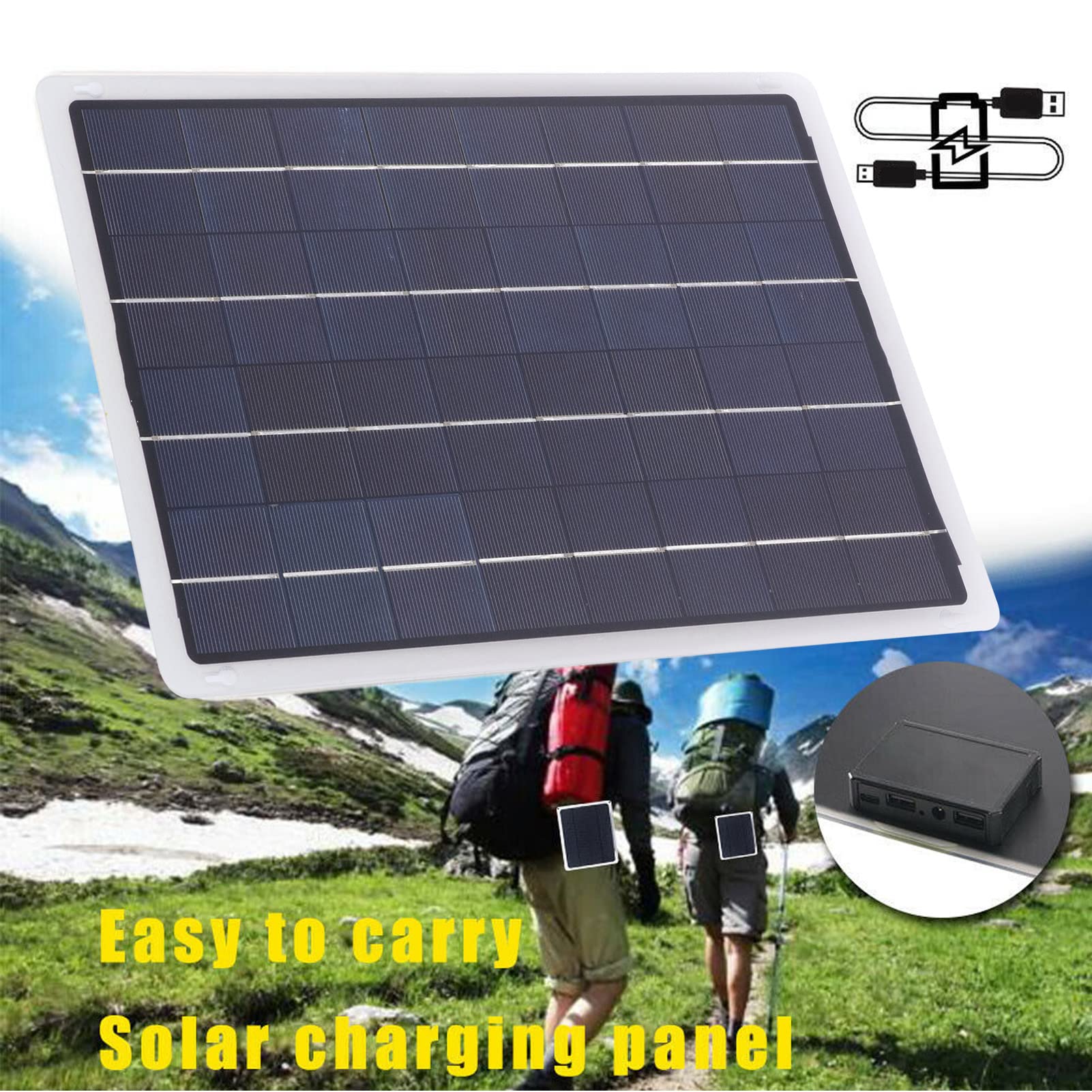10W Solar Panel Power Charger with MPPT Controller - High Efficiency IP67 Waterproof 12V DC Battery Charger | ETFE Laminated Shell for Outdoor Camping, RV, Boating & Emergency Power Supply