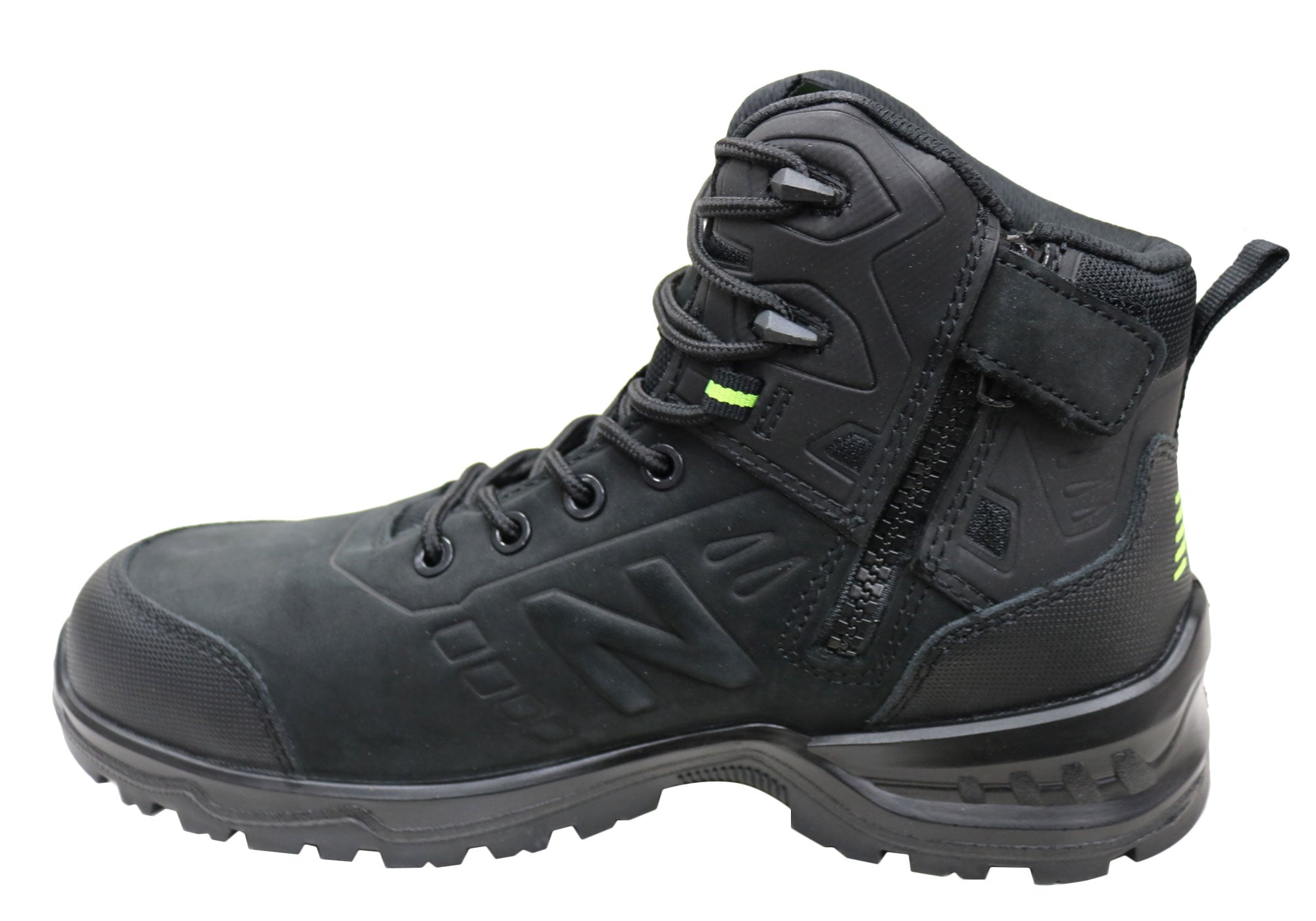 New Balance Contour Men's Leather Composite Toe 2E Wide Work Boots - Durable Safety Shoes for Construction, Warehouse & Industrial Work
