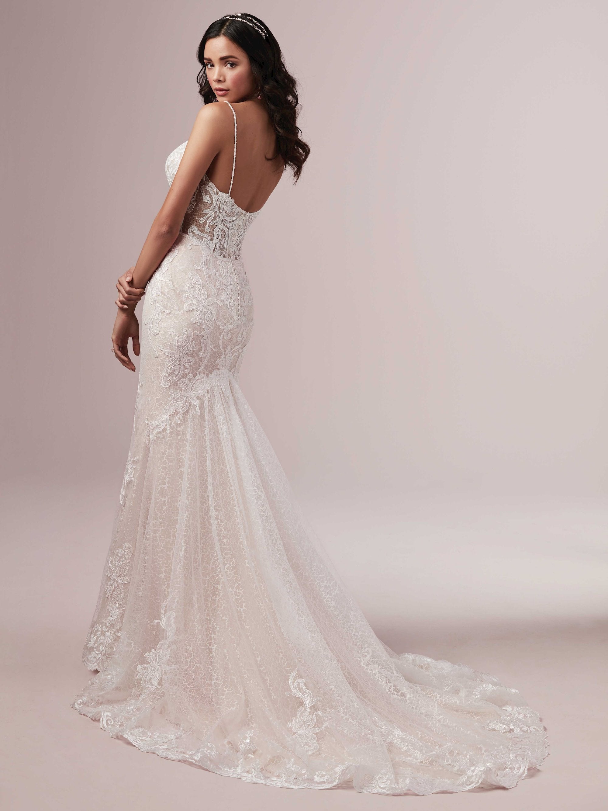 Rebecca Ingram Laurette Wedding Gown - Elegant A-Line Bridal Dress for Church Ceremony & Formal Events