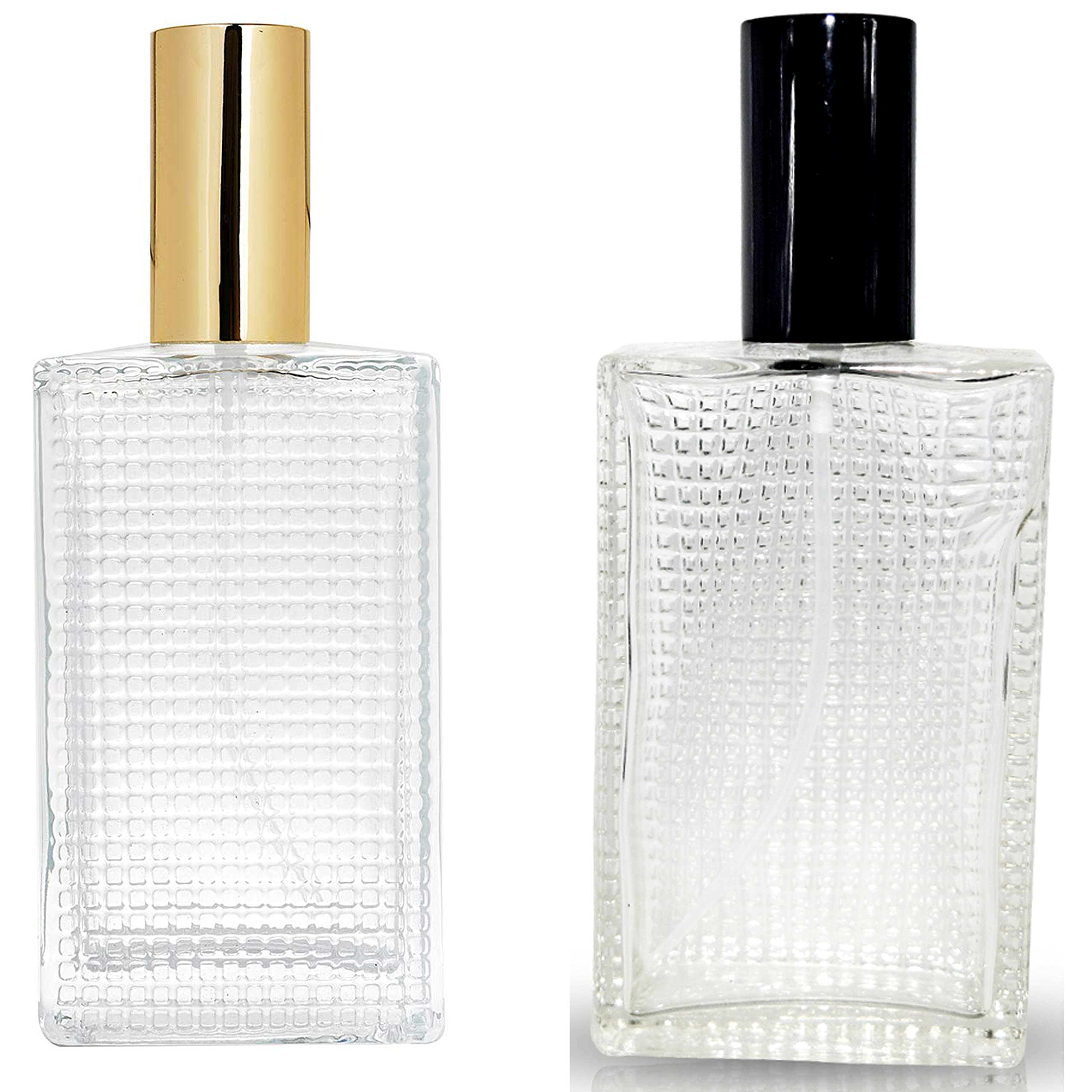 Refillable 100ml Glass Bottle with Spray Pump & Cap - Perfect for DIY Perfume, Essential Oils, Blends & Rose Water (Pack of 2) | Great for Travel, Home Fragrance & Gift Packaging