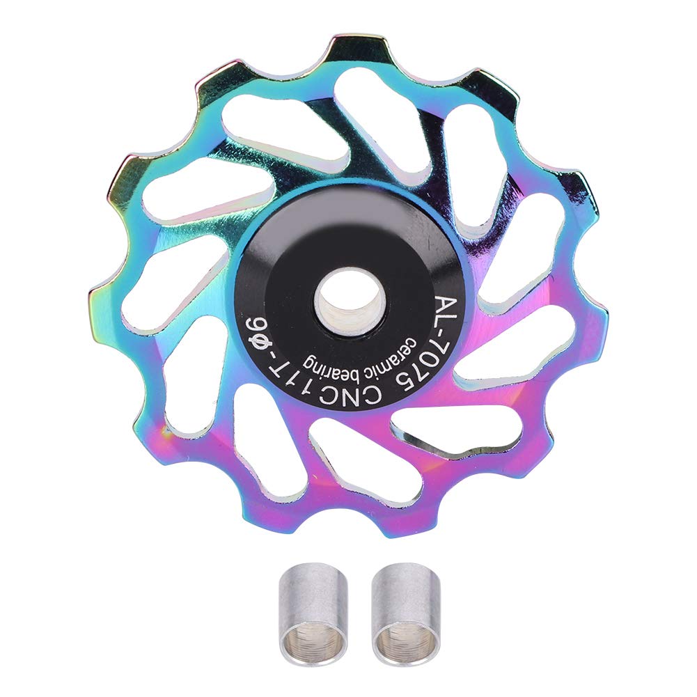 11T Sealed Bearing Bike Rear Derailleur Pulley - Ceramic Mountain Bike Transmission Wheel for Smooth Shifting | Durable Cycling Accessory for MTB, Road & Commuter Bikes
