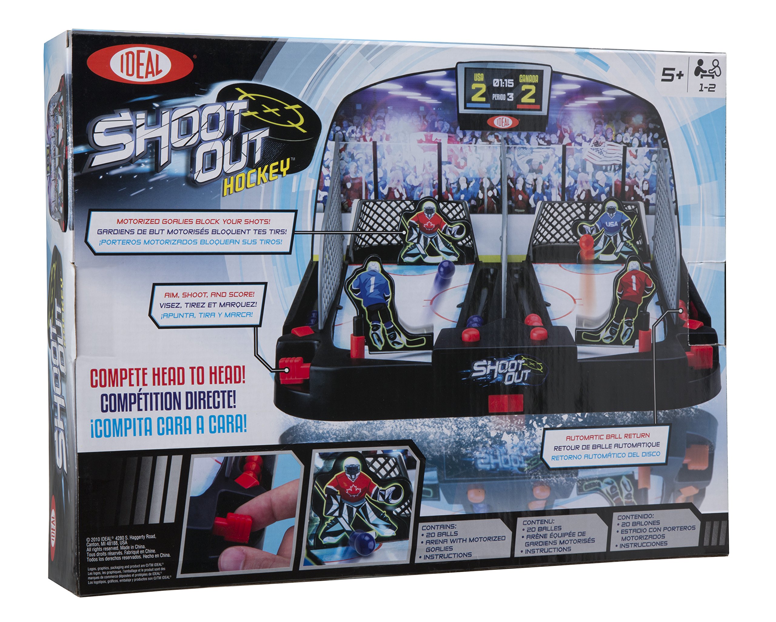 ALEX Toys Motorized Shoot Out Hockey Game - Electric Tabletop Hockey for Kids & Adults - Fun Indoor Sports Toy for Family Game Nights & Birthday Parties