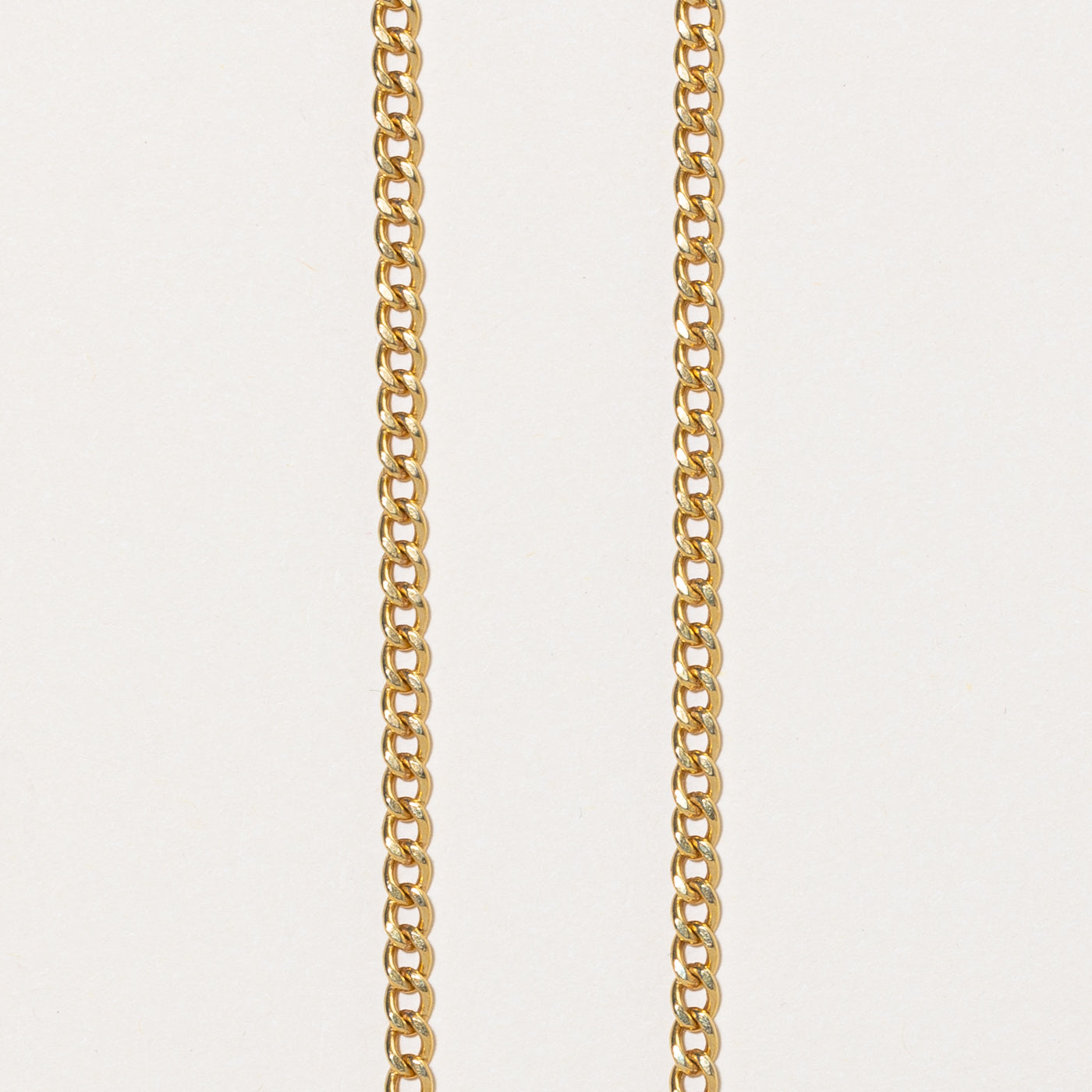 18K Yellow Gold Curb Link Chain Necklace - 22 Inch Solid Gold Cuban Link Chain for Men & Women | Perfect for Layering, Gifting & Everyday Wear