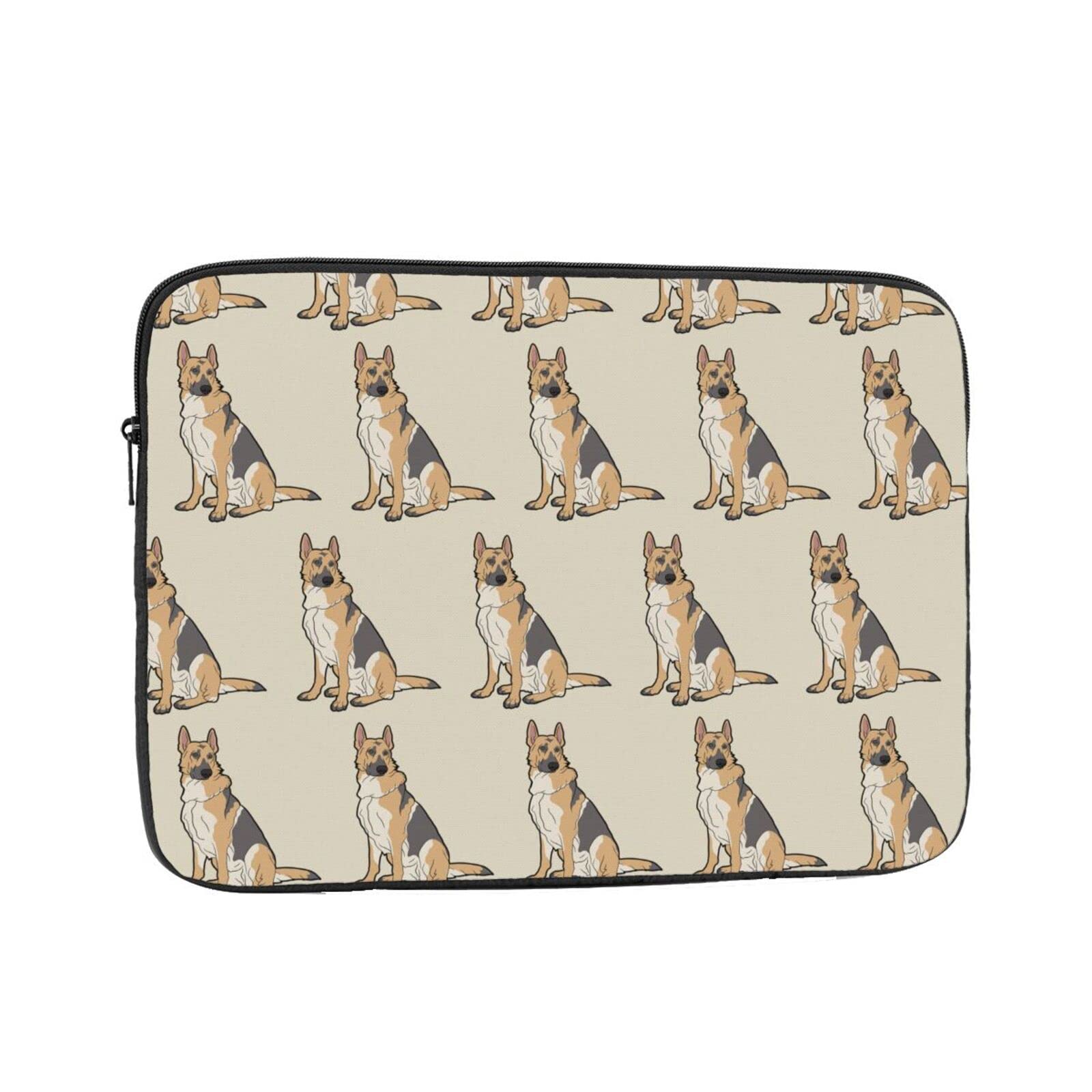 Shockproof 15 Inch Laptop Sleeve with Zipper - Stylish German Shepherd Design Protective Case for Notebooks, Perfect for Work, School & Travel