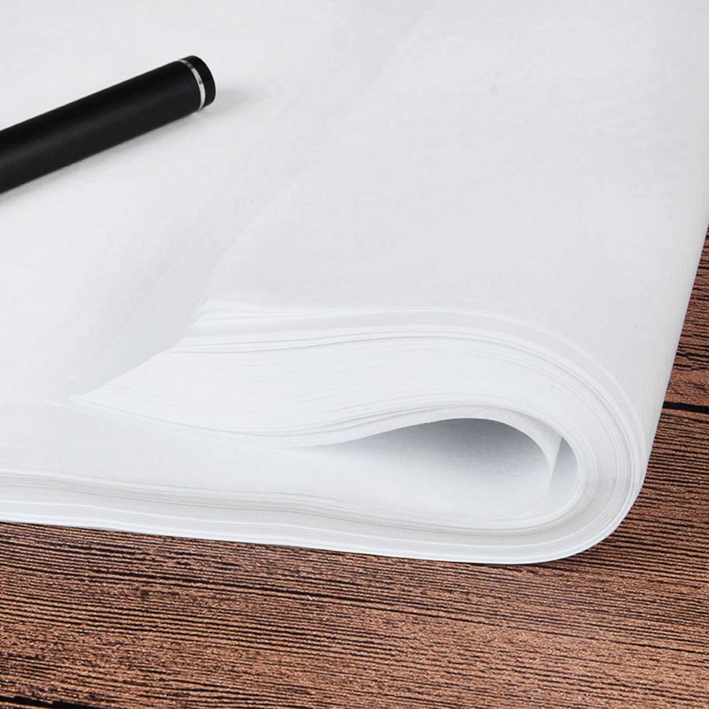 Premium Tracing Paper for Drawing - 100Pcs Translucent Vellum Paper, Carbon Copy & Calligraphy Paper - Acid-Free, Fade-Resistant - Perfect for Artists, Architects & Craft Projects