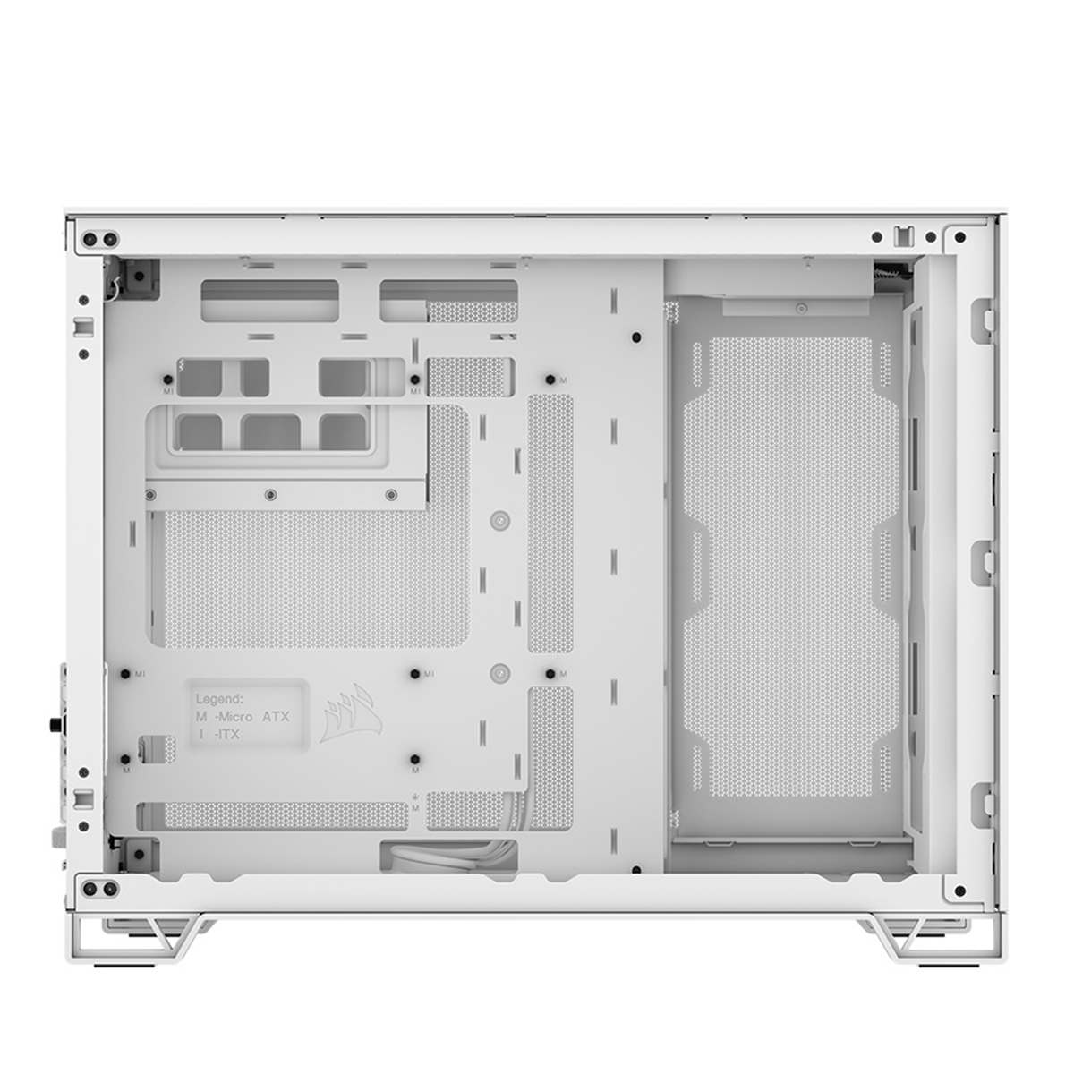 Corsair 2500D Airflow Mid Tower PC Case - Tempered Glass White | High Airflow Design for Gaming & Workstation Builds | Perfect for Compact Spaces & Cable Management