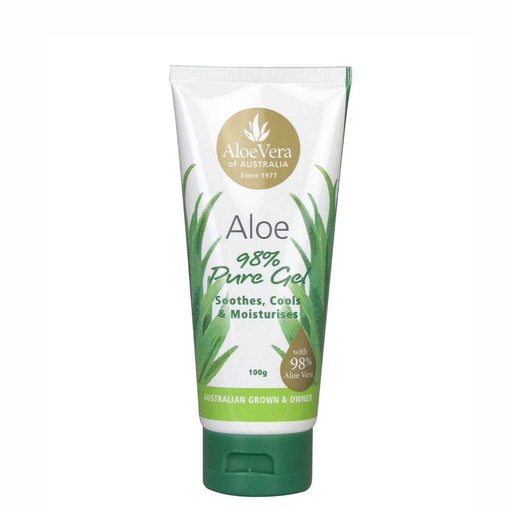 Pure Australian Aloe Vera Gel for Skin & Hair Care - Soothes Sunburn, Hydrates & Repairs - Perfect for After Sun, Face Moisturizer & Hair Treatment