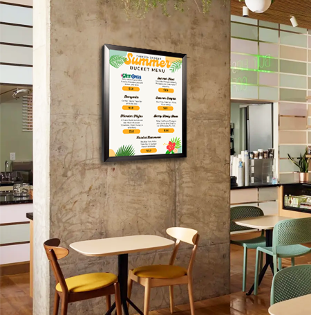 24x30 Poster Frame - Carbon Steel SwingFrame for Wall Art Display - Perfect for Home, Office, and Gallery Decor