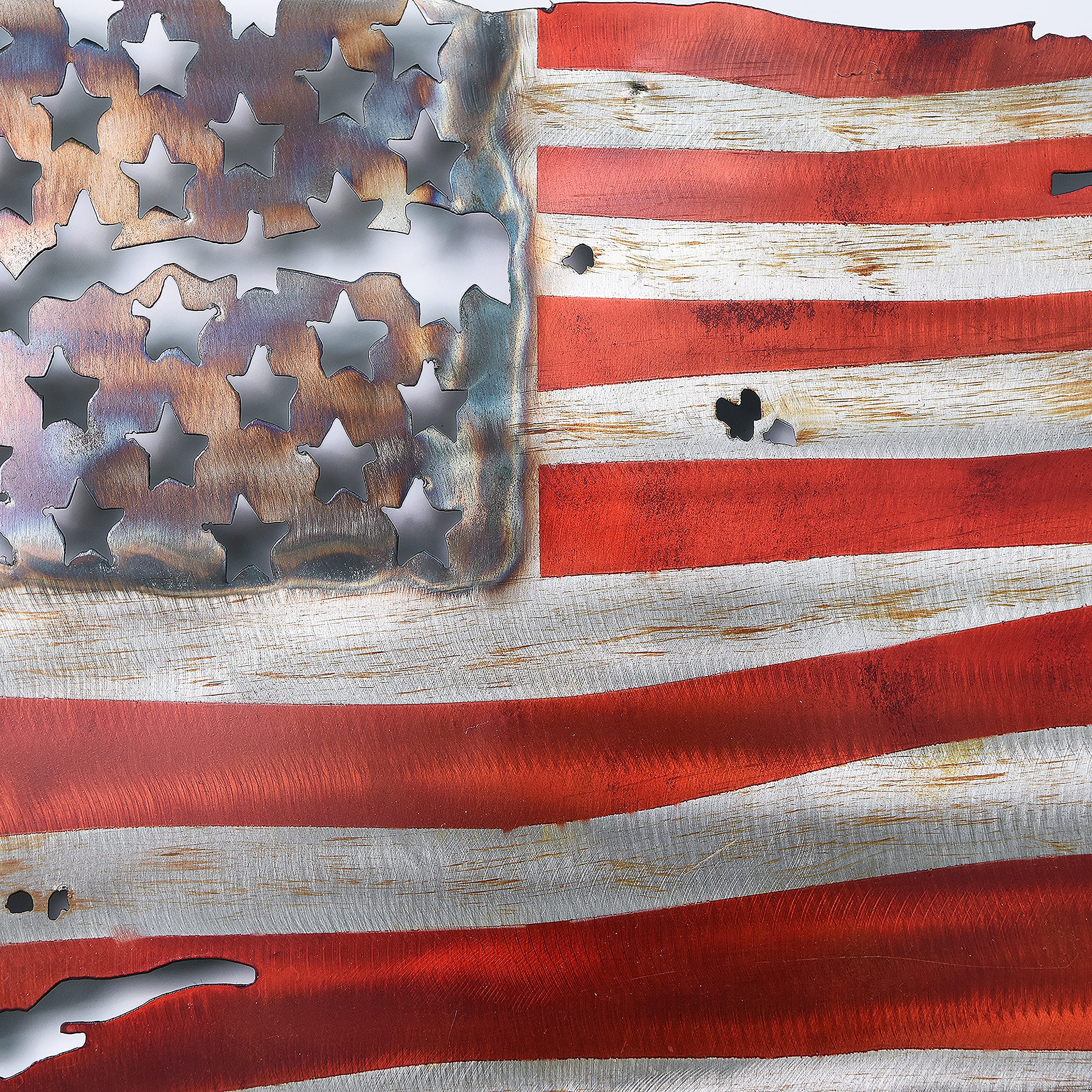 Empire Art Direct Hand Painted Etched Metal Wall Sculpture - Patriotic Free & Brave Wall Art Decor - Ready to Hang for Living Room, Bedroom & Office - Perfect for Home, Office & Gift Giving