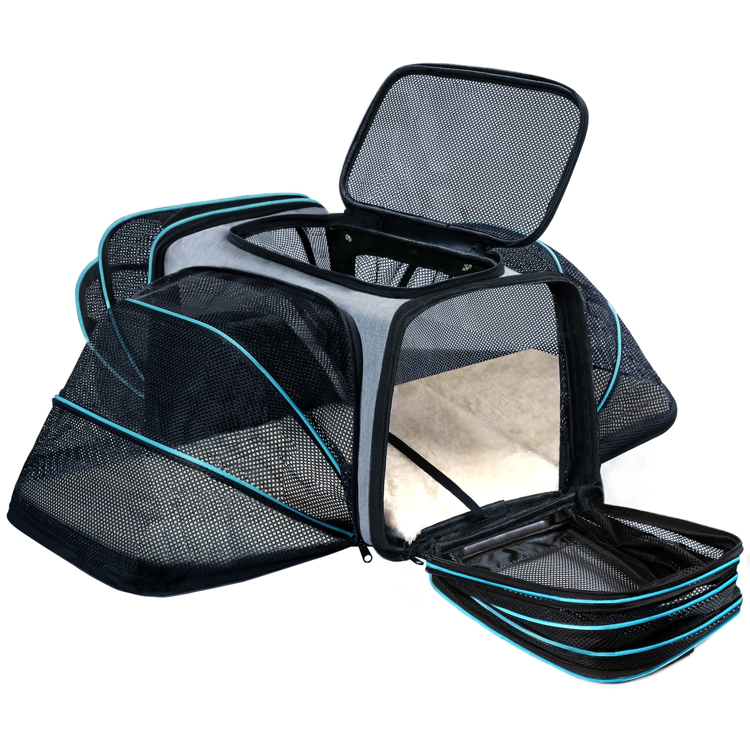 TSA Approved Expandable Pet Carrier for Cats & Dogs - Travel & Home Use