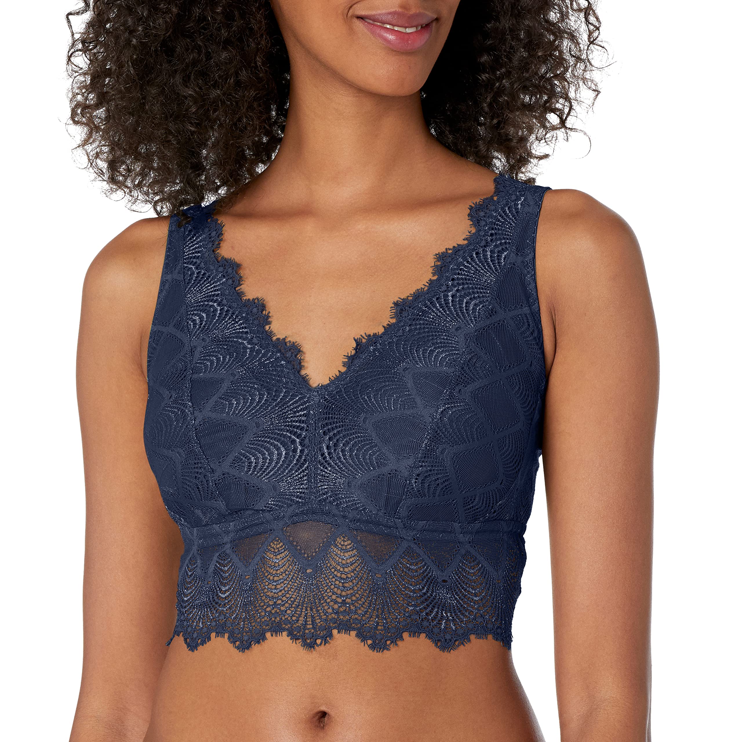 Cosabella Women's Allure Curvy Plunge Bralette - Comfortable Lace Underwire-Free Bra for Plus Size - Perfect for Everyday Wear & Special Occasions