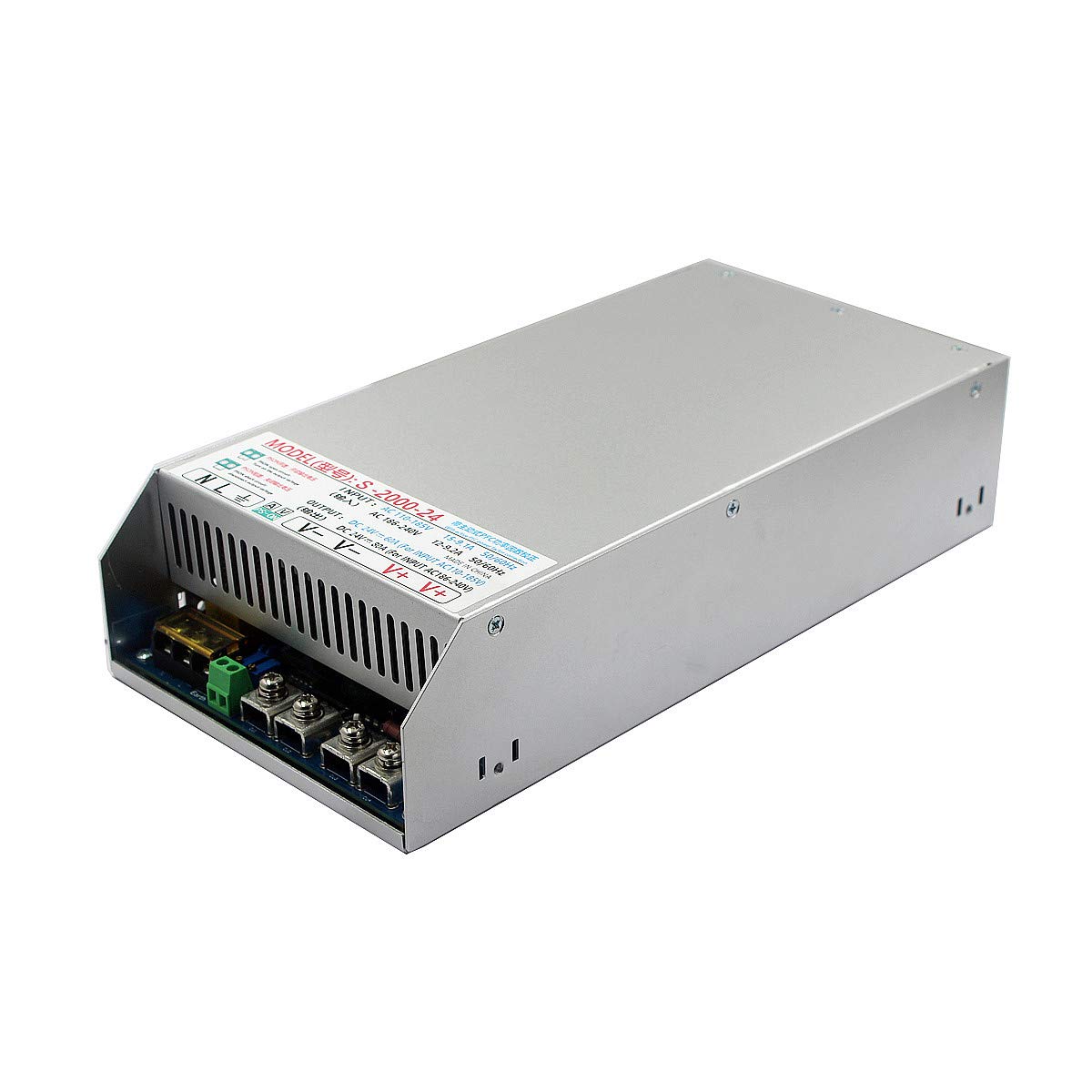 2000W Switching Power Supply with PFC, 110-240V AC to 24V DC 83A Converter - High Efficiency for CCTV Systems, LED Strip Lights, 3D Printers, Computers & Radio Projects | Perfect for Home, Office & Industrial Use