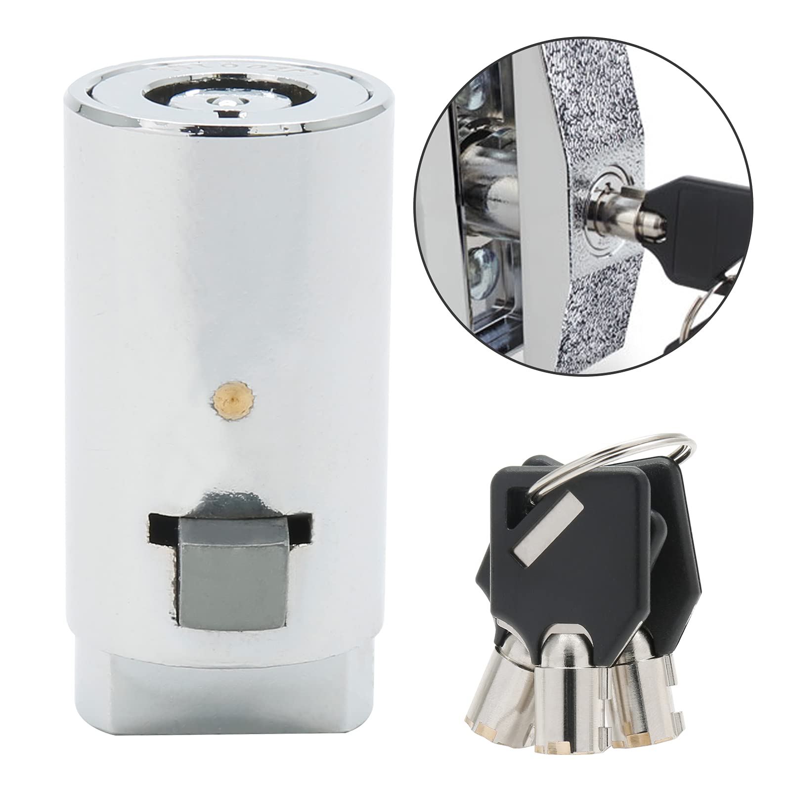 2 Pack Universal Vending Machine Lock and Key Set with Tubular Keyway - Keyed Alike Replacement for Soda, Snack, Candy, Coke and Gumball Machines - Secure Your Vending Business (Home, Office, Retail Stores)