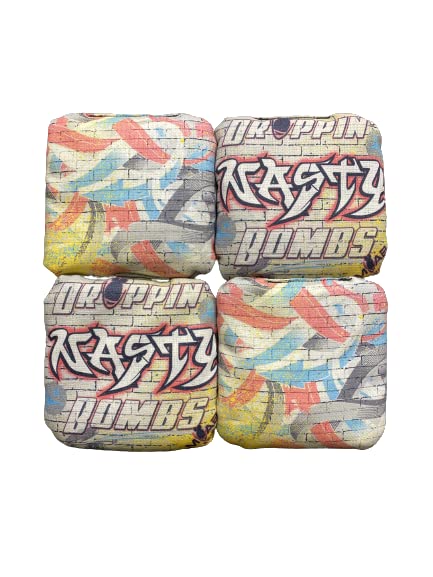 Premium Pro Series Cornhole Bags Set of 4 - Tournament Approved Bean Bags - 100% Handmade in USA - Perfect for Backyard Games, Tailgating & Competitive Play
