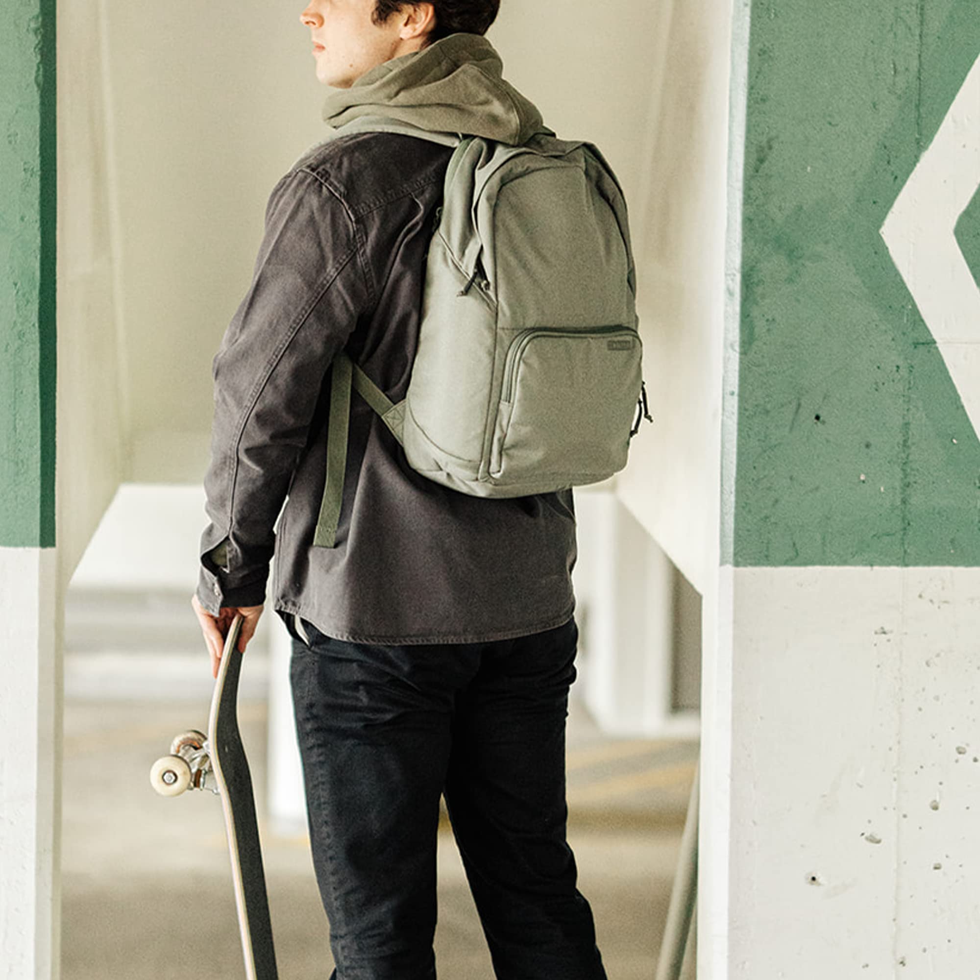 Brevite Backpack - Stylish 18L Compact Travel Backpack with Laptop Compartment for Men & Women | Perfect for Commuting, School & Everyday Use (Green)