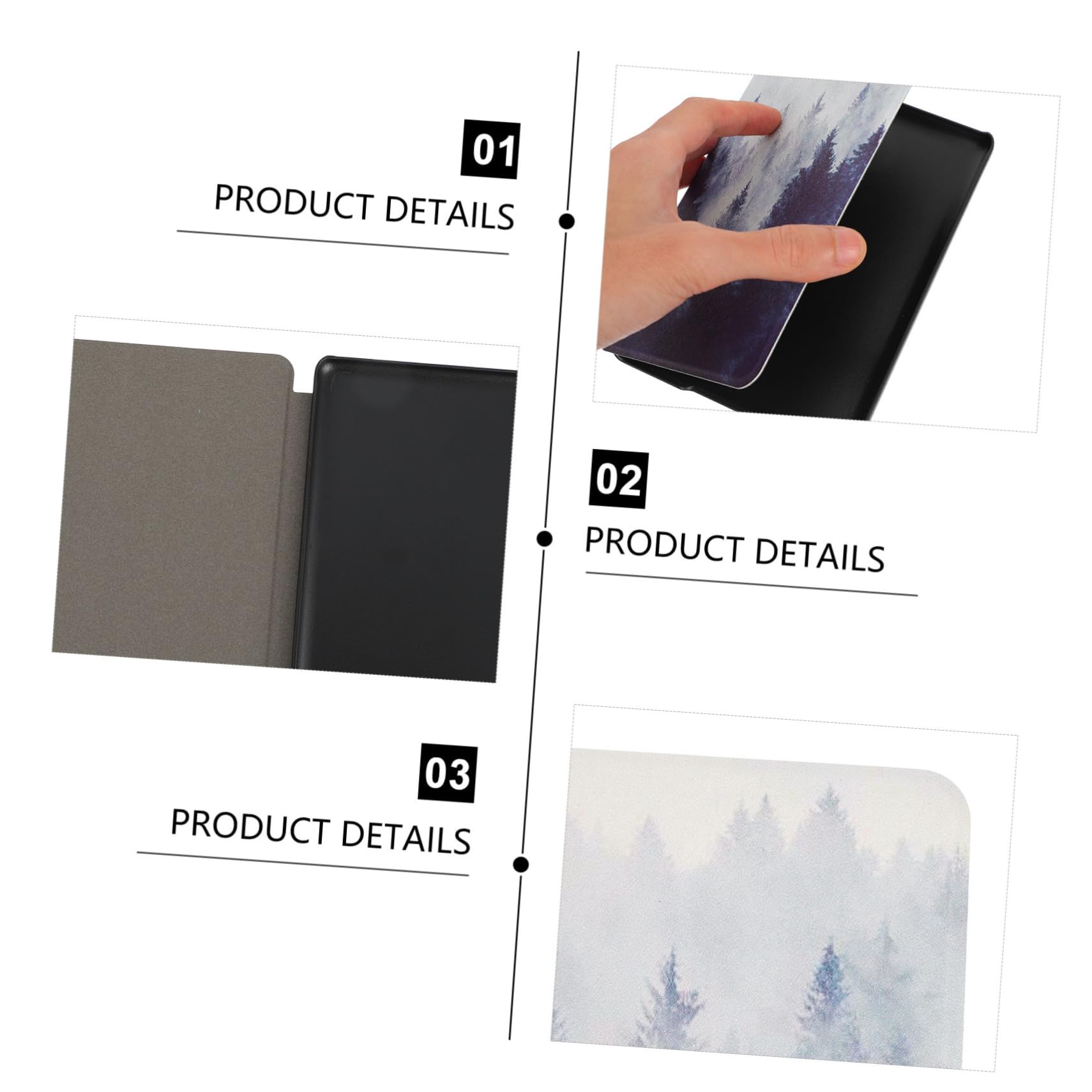 Housoutil 6-Piece PU Leather Ebook Reader Case Set with Auto Wake/Sleep Function - Protective Cover for Kindle, iPad, and Tablets - Perfect for Reading, Travel, and Daily Use