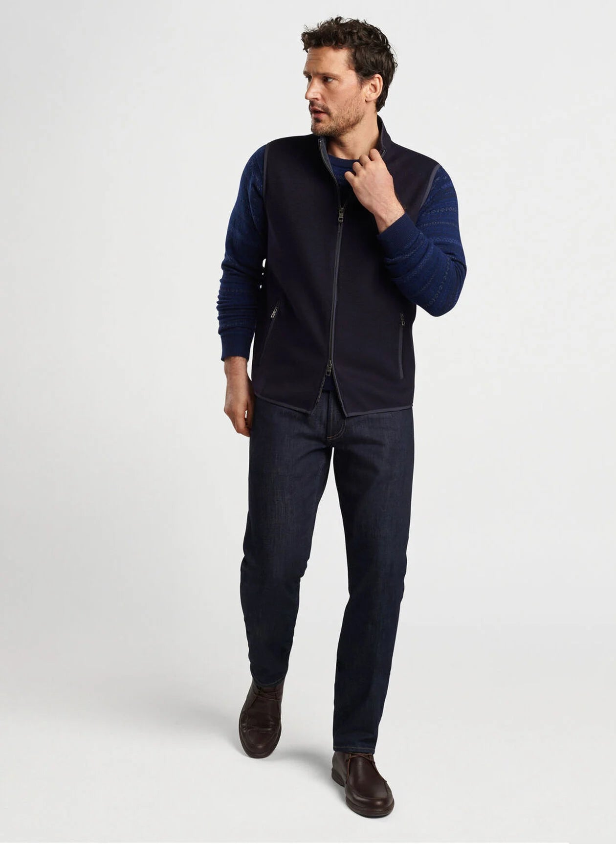 PETER MILLAR Men's Fleece Vest - Lightweight, Warm & Comfortable for Outdoor Activities, Hiking & Casual Wear