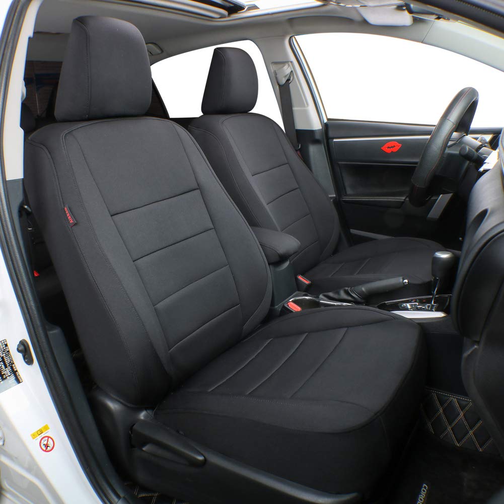 EKR Renegade 2015-2023 Custom Fit Car Seat Covers Full Set - Waterproof Neoprene Leather Seat Protector for Jeep Renegade - Black Car Seat Cushion | Perfect for Off-Roading, Daily Commute & Interior Protection