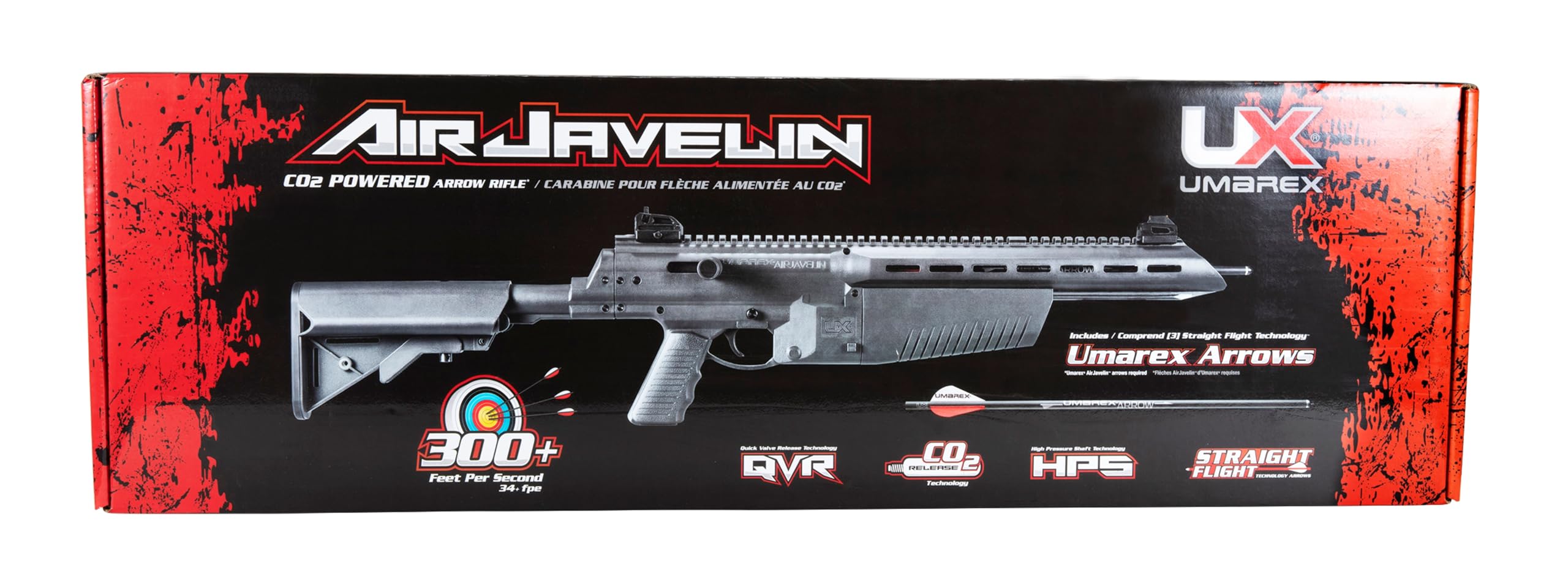 Umarex AirJavelin CO2 Powered Arrow Gun - Air Rifle with 3 Carbon Fiber Arrows for Outdoor Hunting & Target Practice | Perfect for Backyard Shooting & Survival Training