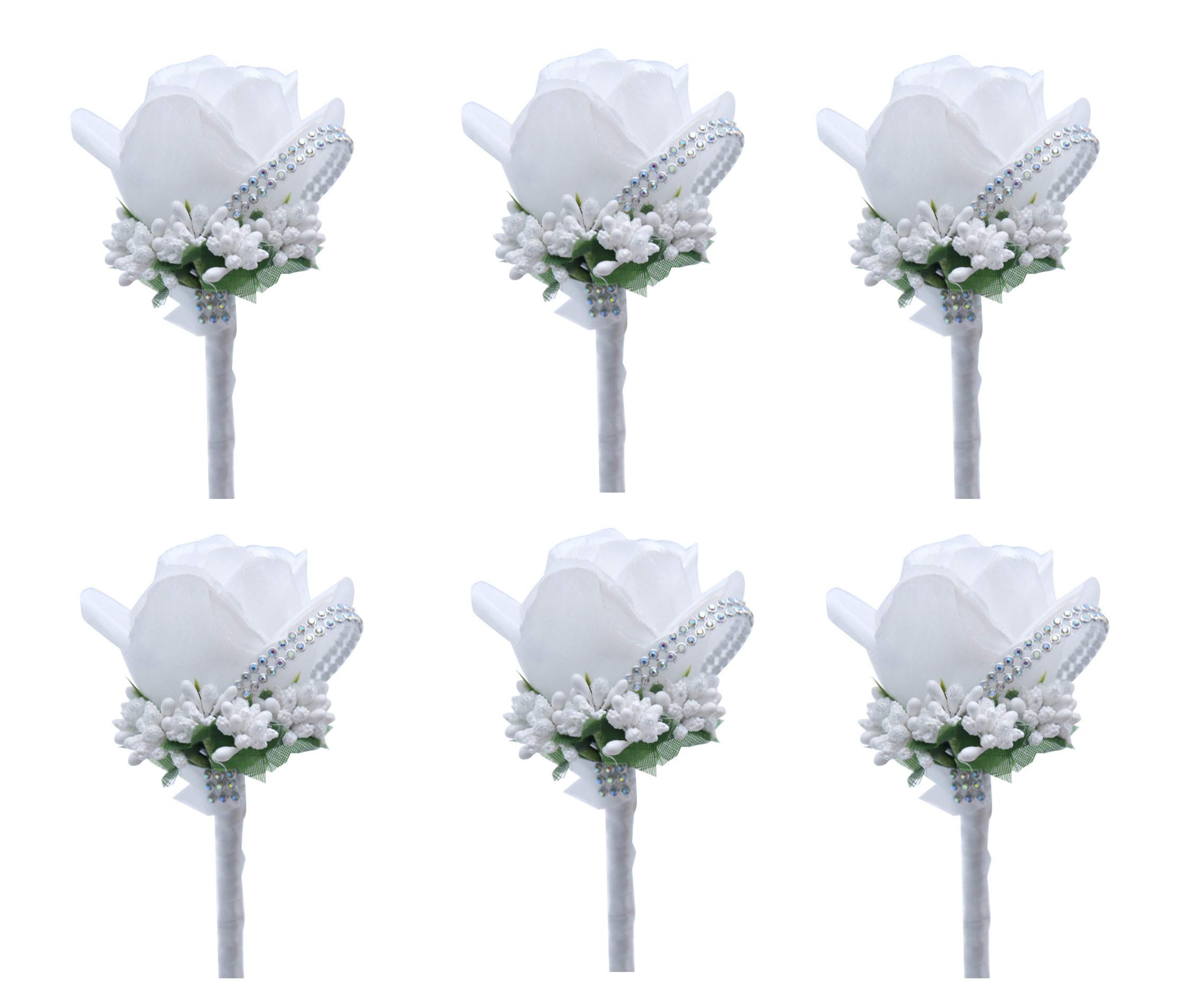 Elegant Rose Boutonniere for Groom & Groomsmen - Wedding, Prom, Party Corsage Flower Brooch - Perfect for Formal Events & Special Occasions