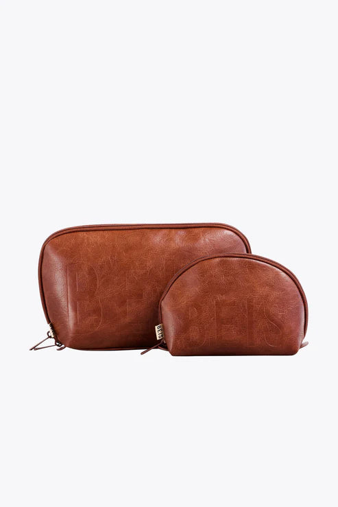 Premium Maple Cosmetic Pouch Set - Travel Makeup Organizer for Women, Waterproof & Durable - Perfect for Vacation, Gym & Daily Essentials Storage