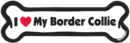 I Love My Border Collie Bone Magnet - Fun Fridge Magnet for Dog Lovers, Perfect for Home, Office & Gifts