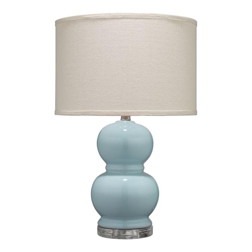 Blue Classic Transitional Glass Table Lamp - Elegant Home & Office Lighting for Living Room, Bedroom, or Study Desk