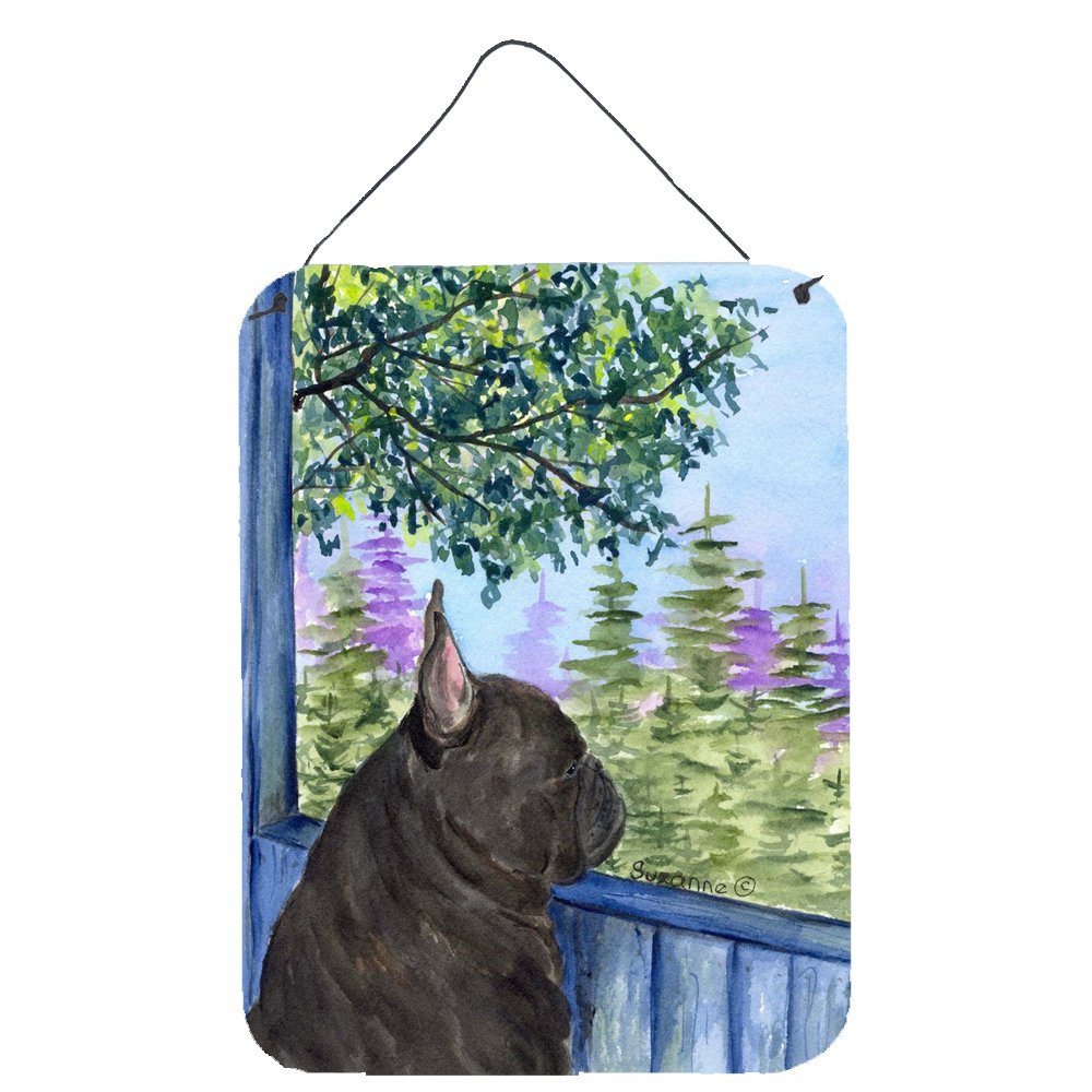 French Bulldog Metal Wall Art Sign - 12x16 Inch Aluminum Hanging Plaque for Kitchen, Bar, Bathroom & Front Door Decor | Colorful Home & Office Decoration | Perfect for Pet Lovers & Rustic Interior Design