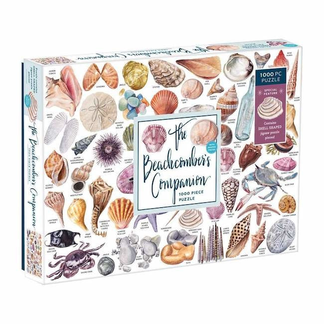 Galison The Beachcomber's Companion 1000-Piece Shaped Puzzle - Premium Jigsaw Puzzle for Adults & Teens - Perfect for Family Game Night & Relaxation