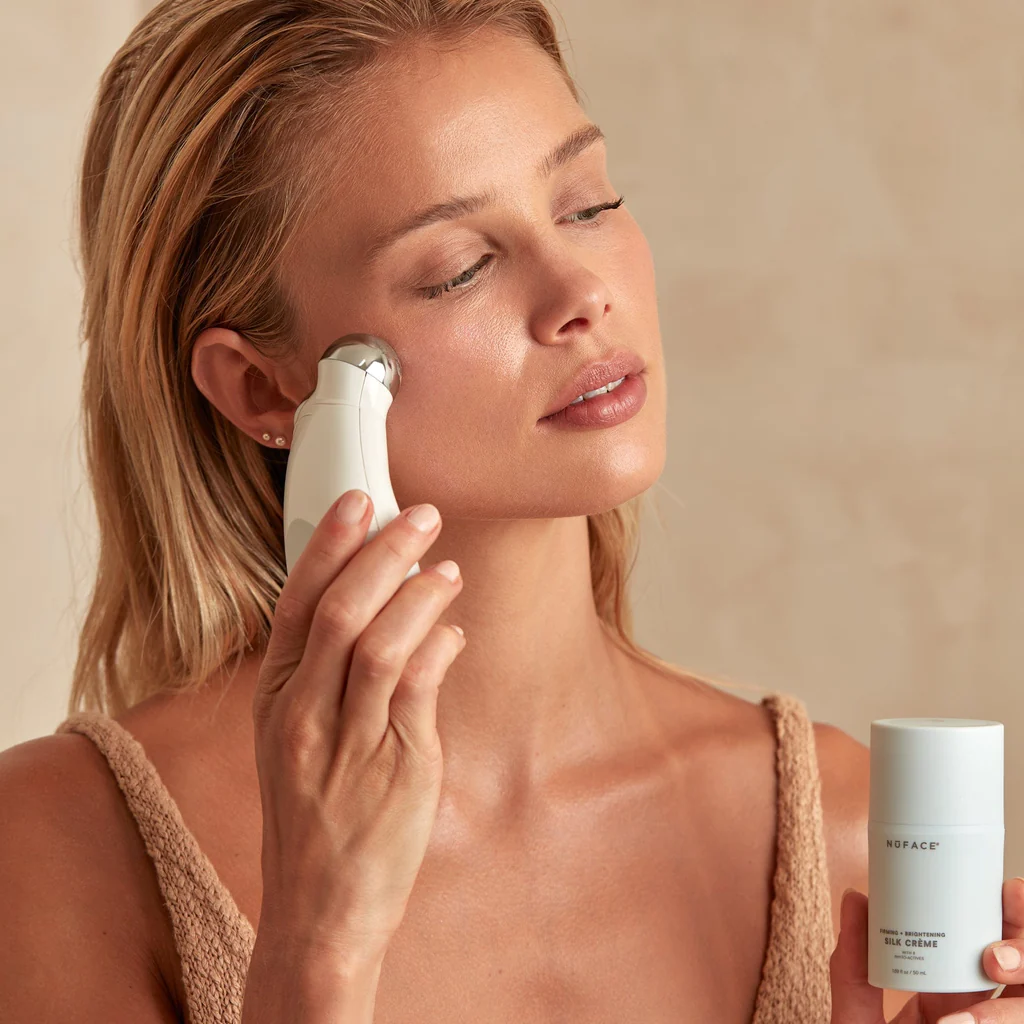 NuFACE Silk Crème Activator - Firming & Brightening Facial Cream for Wrinkles & Dull Skin | Anti-Aging Skincare for Daily Use at Home or Spa