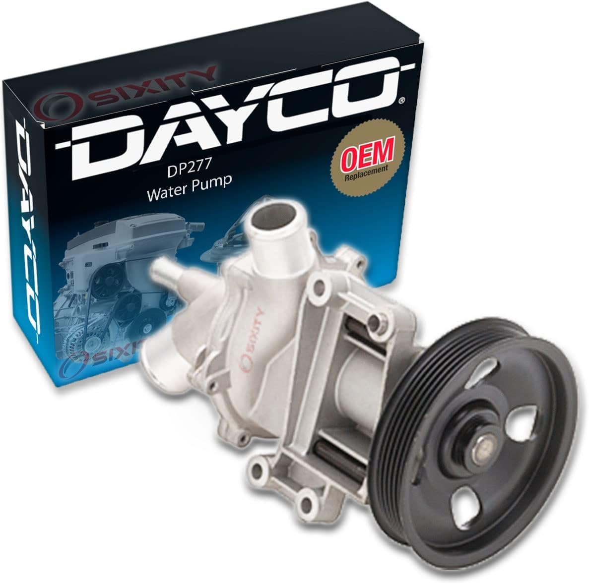 Dayco DP277 Engine Water Pump - Replacement for Various Car Models - High-Performance Cooling System Part for Smooth Engine Operation