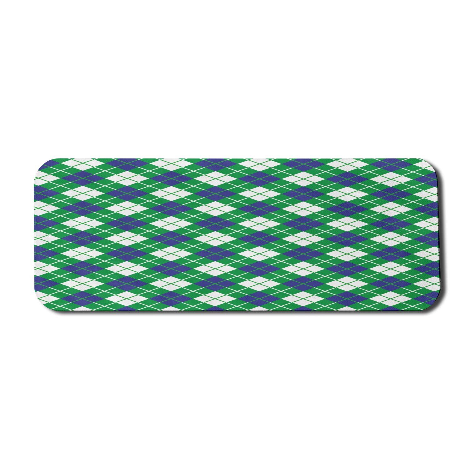 Ambesonne Geometric Computer Mouse Pad - Diagonal Squares & Stripes Argyle Pattern Non-Slip Rubber Gaming Mousepad (31