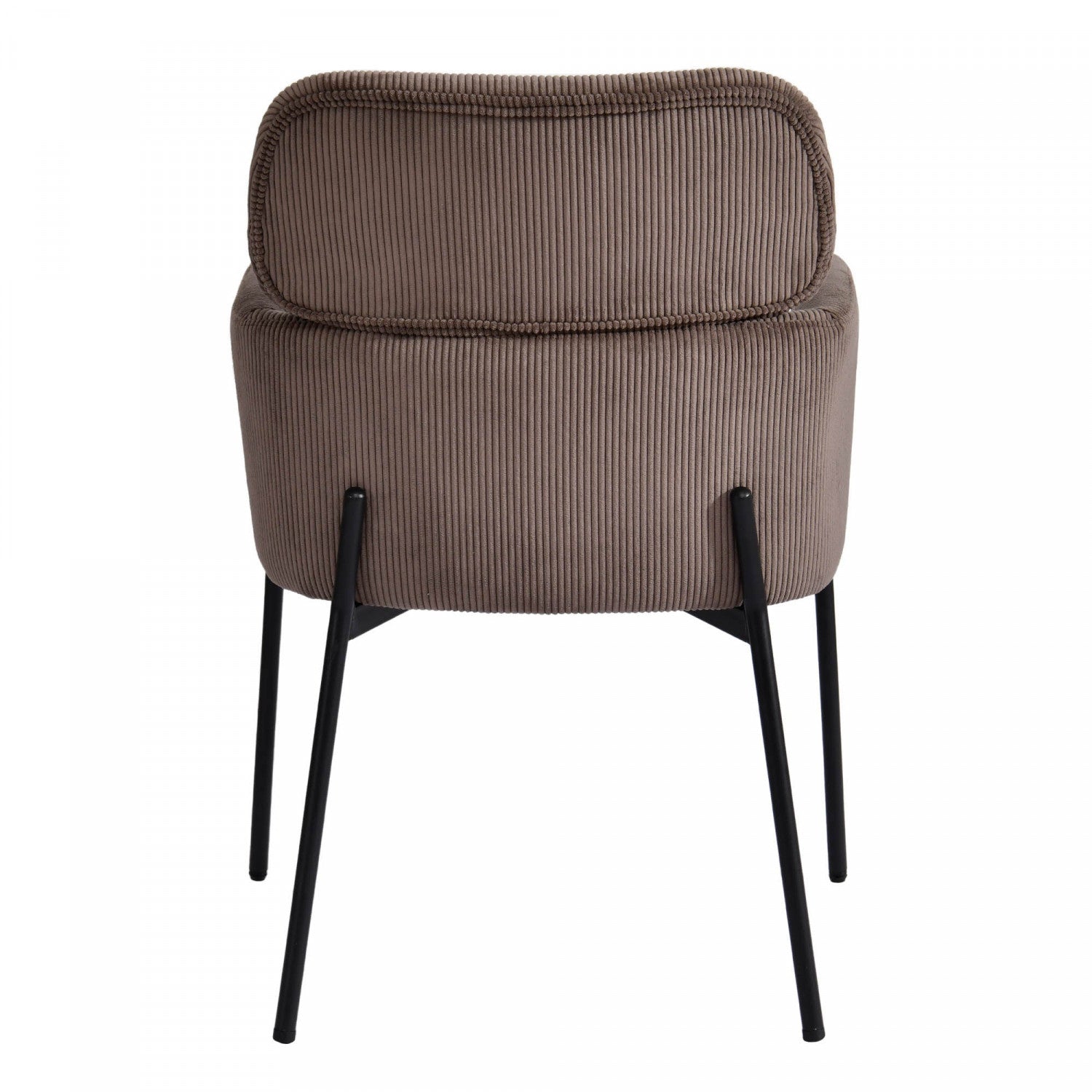 Celon Dining Chair - Corduroy Brown Upholstered Seat, Modern Kitchen & Dining Room Furniture for Home & Restaurant Use